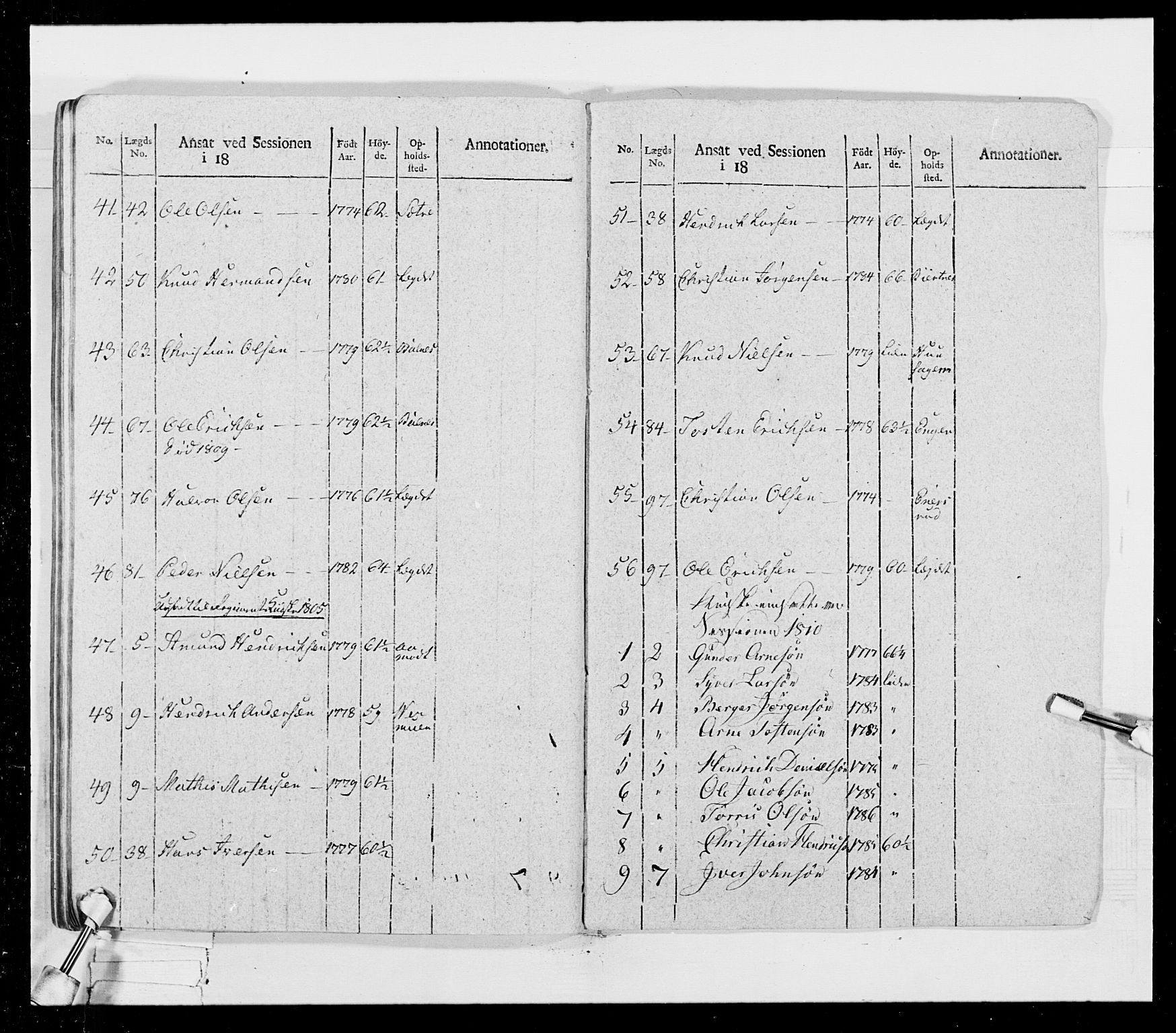 Generalitets- og kommissariatskollegiet, Det kongelige norske kommissariatskollegium, AV/RA-EA-5420/E/Eh/L0026: Skiløperkompaniene, 1805-1810, s. 393