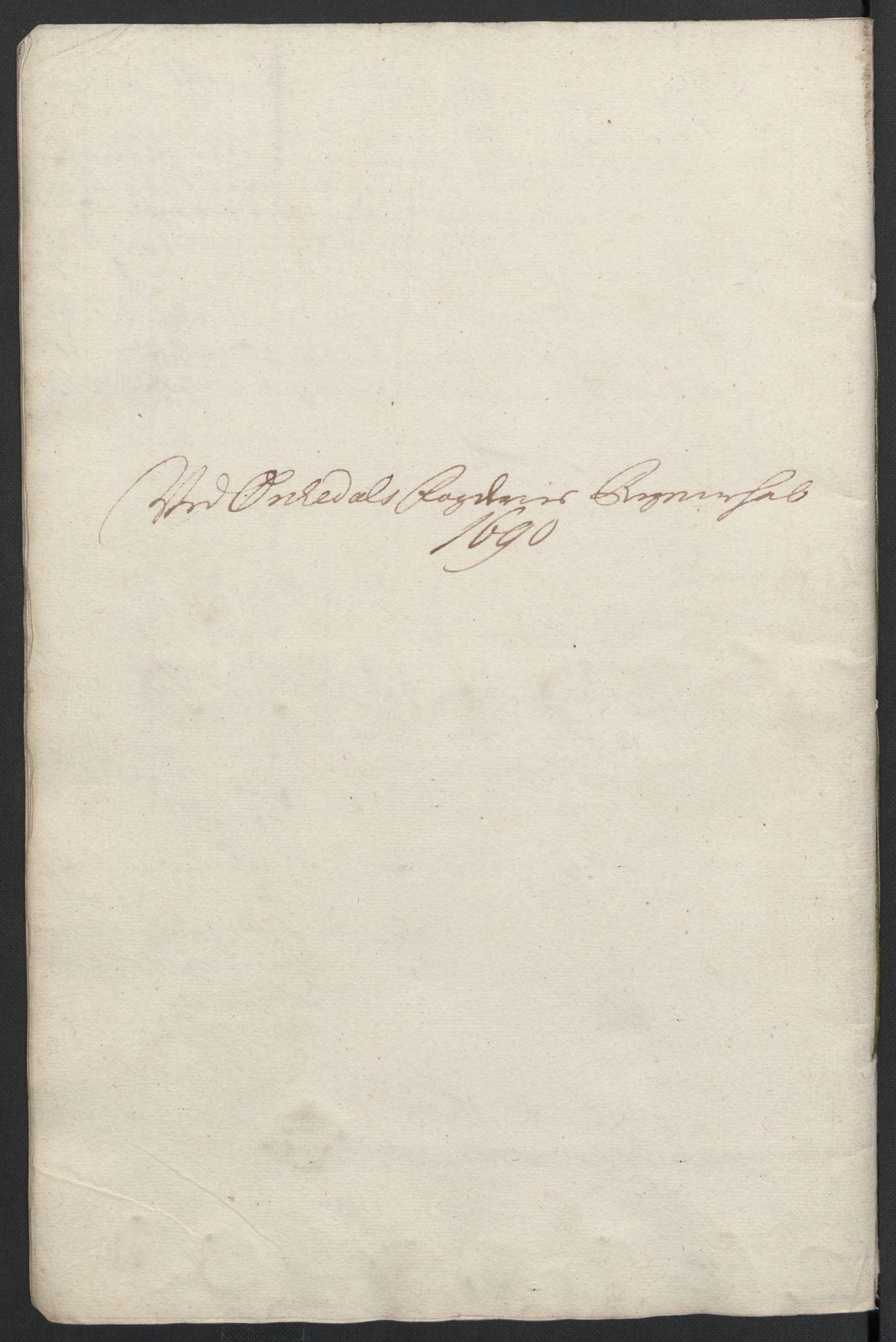 Rentekammeret inntil 1814, Reviderte regnskaper, Fogderegnskap, RA/EA-4092/R58/L3936: Fogderegnskap Orkdal, 1689-1690, s. 393