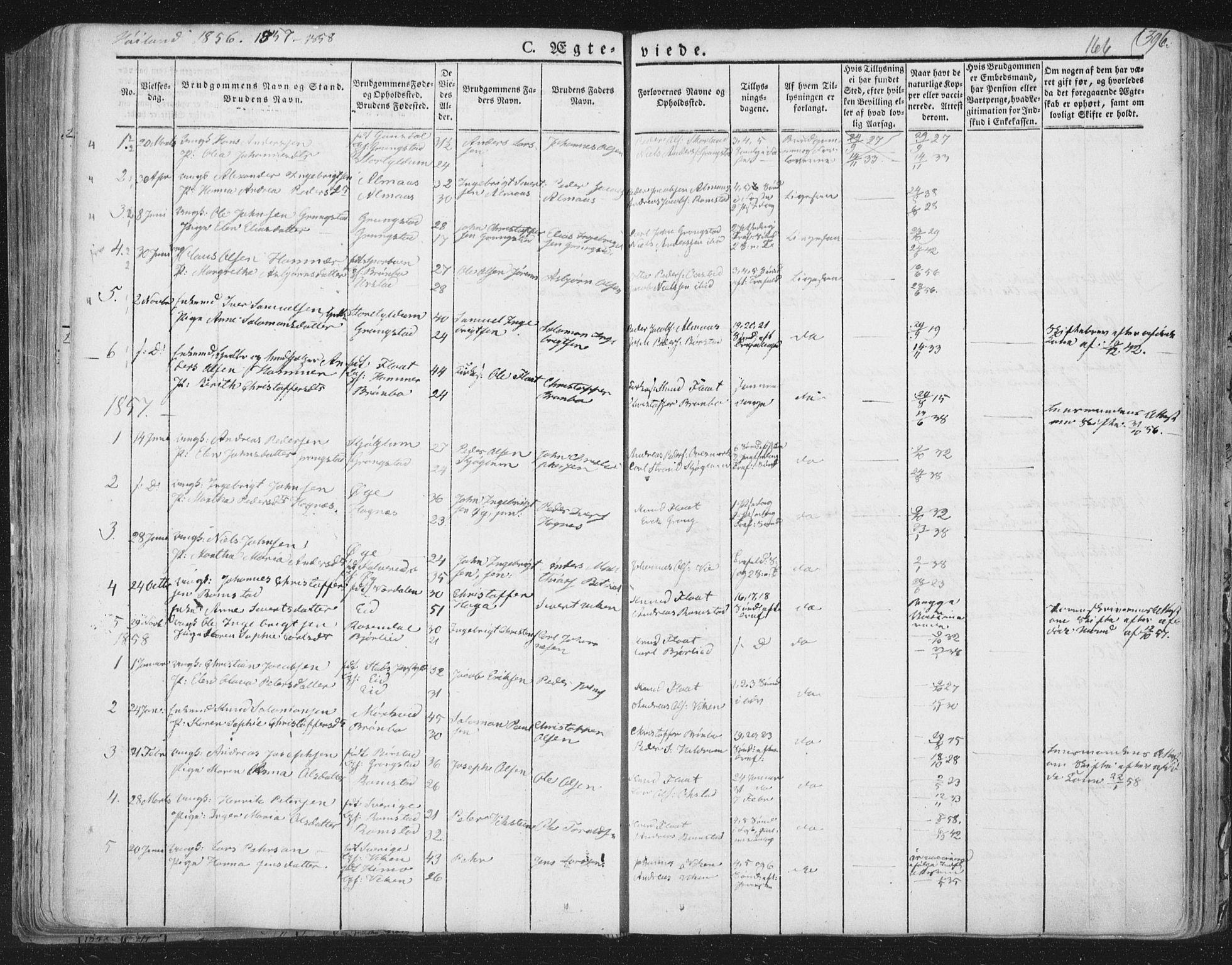 Ministerialprotokoller, klokkerbøker og fødselsregistre - Nord-Trøndelag, SAT/A-1458/758/L0513: Ministerialbok nr. 758A02 /2, 1839-1868, s. 166