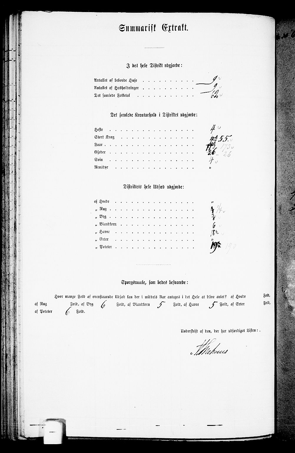 RA, Folketelling 1865 for 1134P Suldal prestegjeld, 1865, s. 74