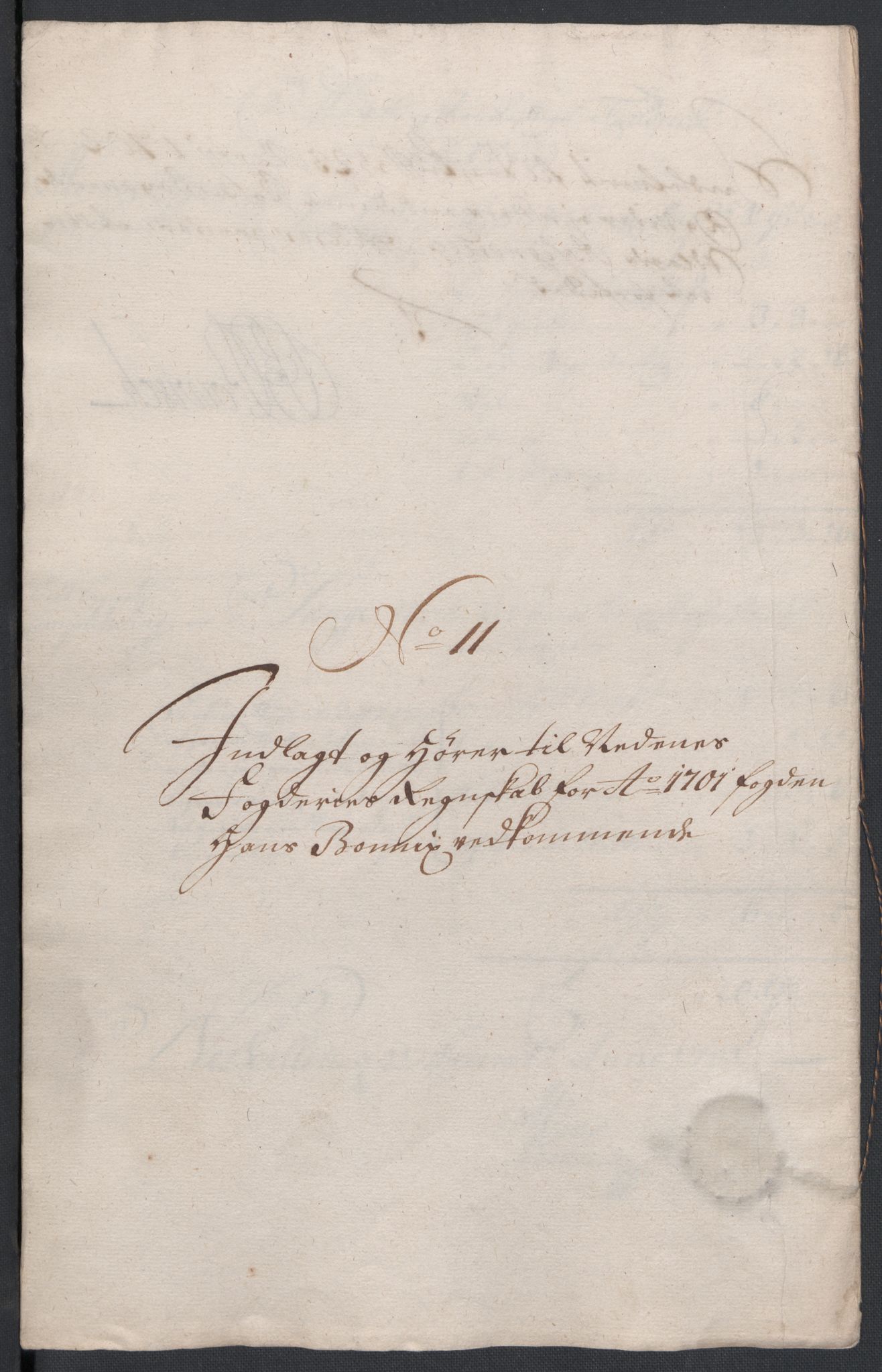 Rentekammeret inntil 1814, Reviderte regnskaper, Fogderegnskap, RA/EA-4092/R39/L2315: Fogderegnskap Nedenes, 1700-1701, s. 274