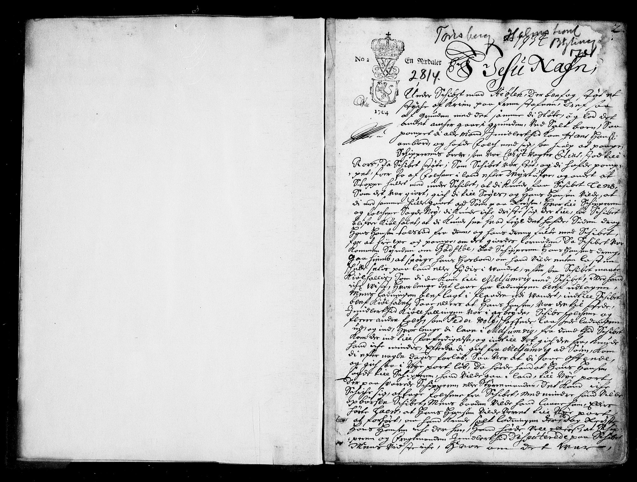 Tønsberg byfogd, SAKO/A-224/F/Fa/L0007: Tingbok, 1705-1709, s. 2