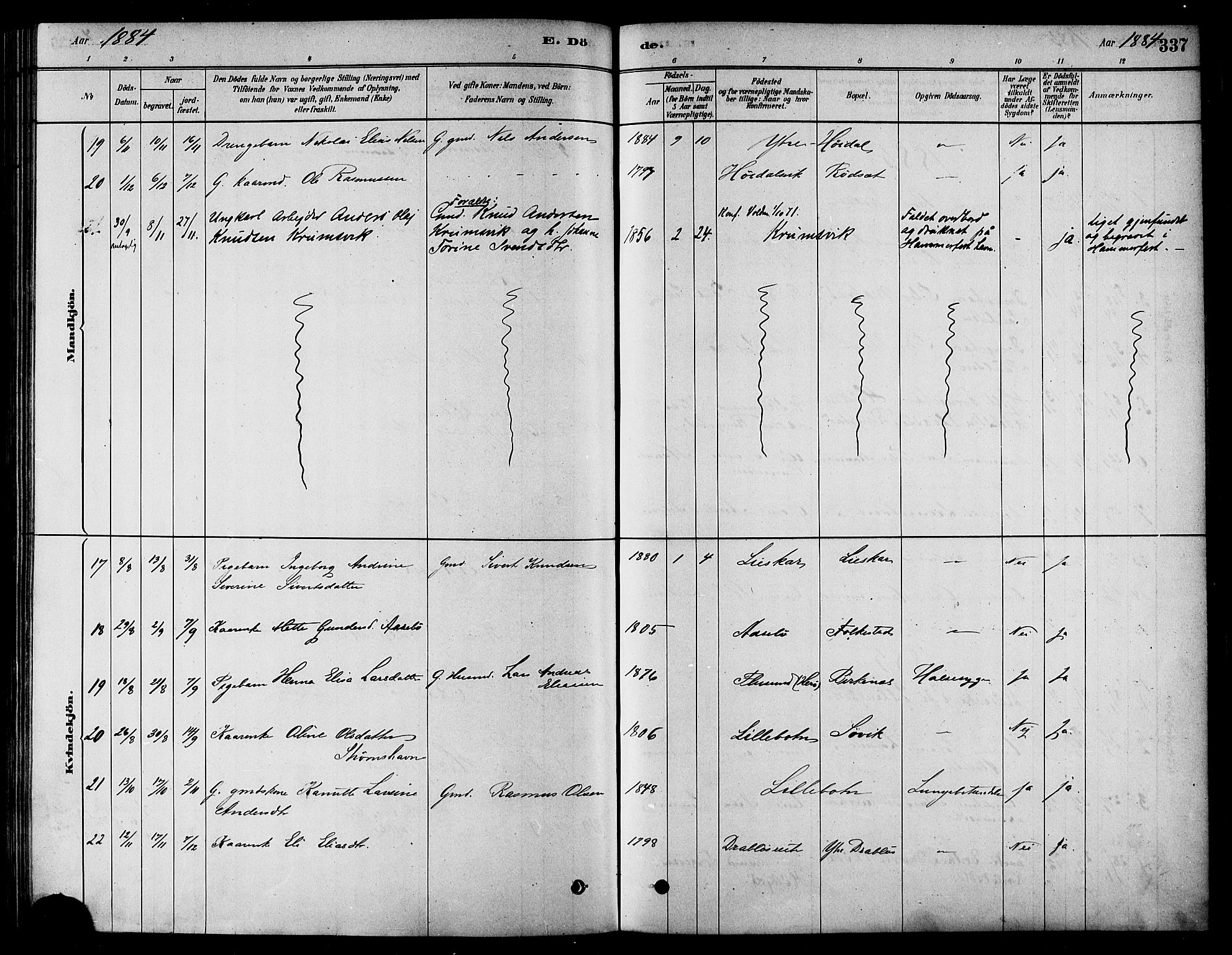 Ministerialprotokoller, klokkerbøker og fødselsregistre - Møre og Romsdal, AV/SAT-A-1454/511/L0141: Ministerialbok nr. 511A08, 1878-1890, s. 337