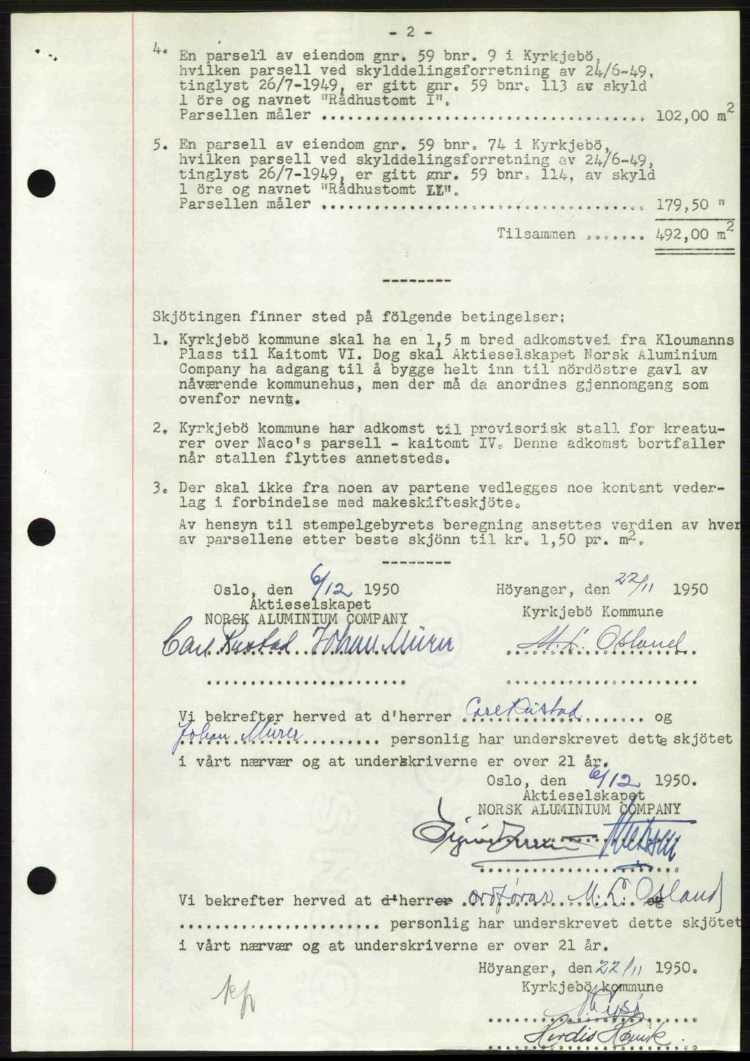 Ytre Sogn tingrett, AV/SAB-A-2601/1/G/Gbb/L0009: Pantebok nr. A6 - A7 (B4), 1950-1950, Dagboknr: 1249/1950