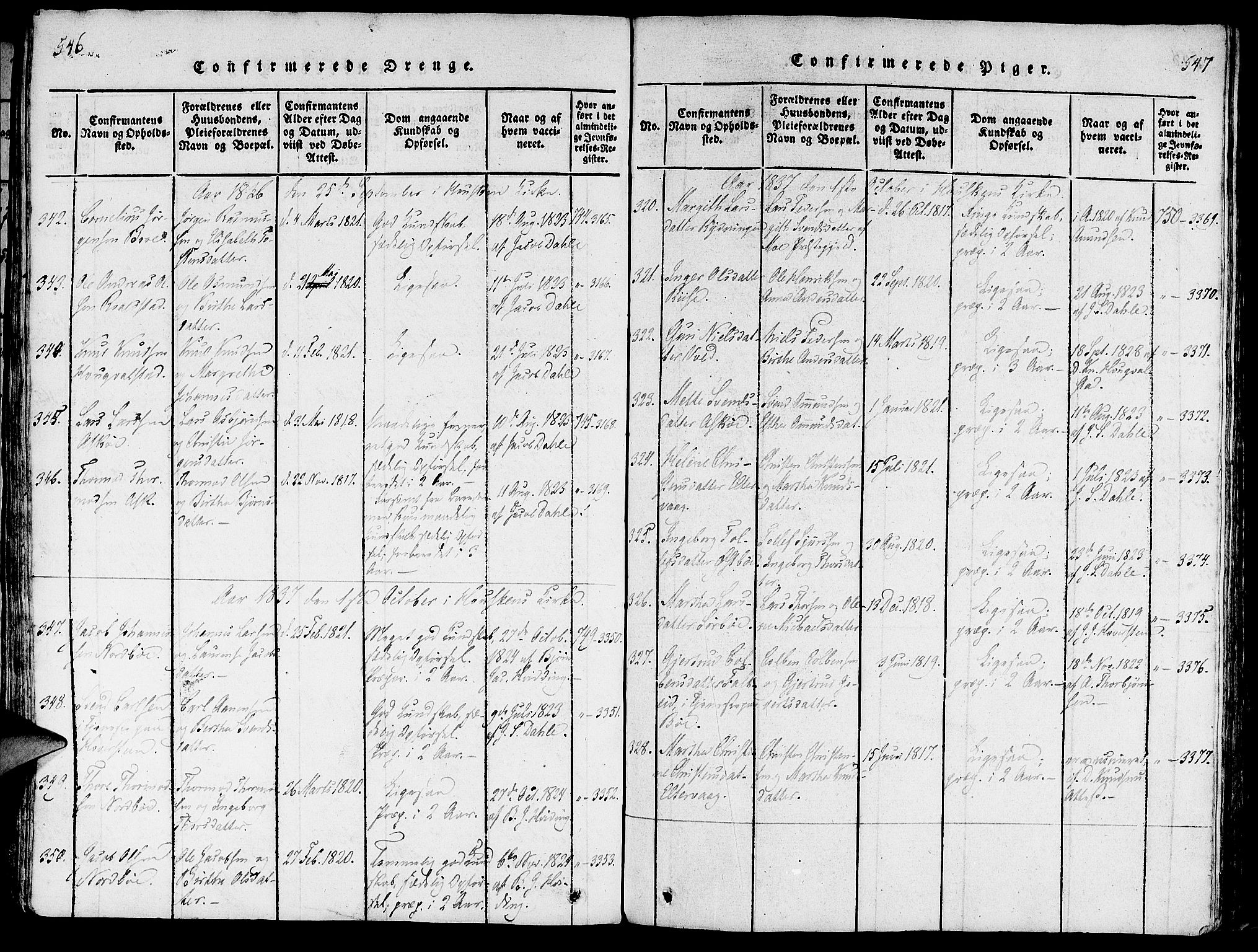 Rennesøy sokneprestkontor, AV/SAST-A -101827/H/Ha/Haa/L0004: Ministerialbok nr. A 4, 1816-1837, s. 546-547