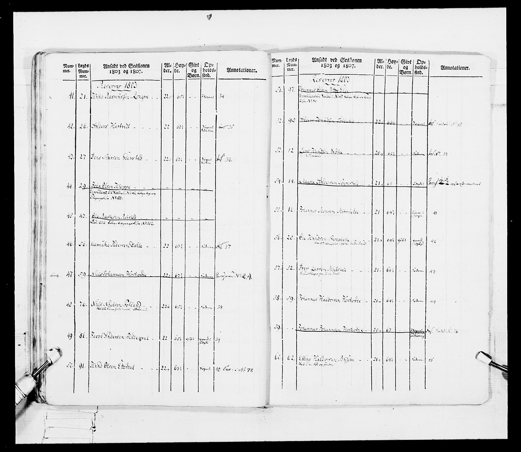 Generalitets- og kommissariatskollegiet, Det kongelige norske kommissariatskollegium, RA/EA-5420/E/Eh/L0097: Bergenhusiske nasjonale infanteriregiment, 1803-1807, s. 223