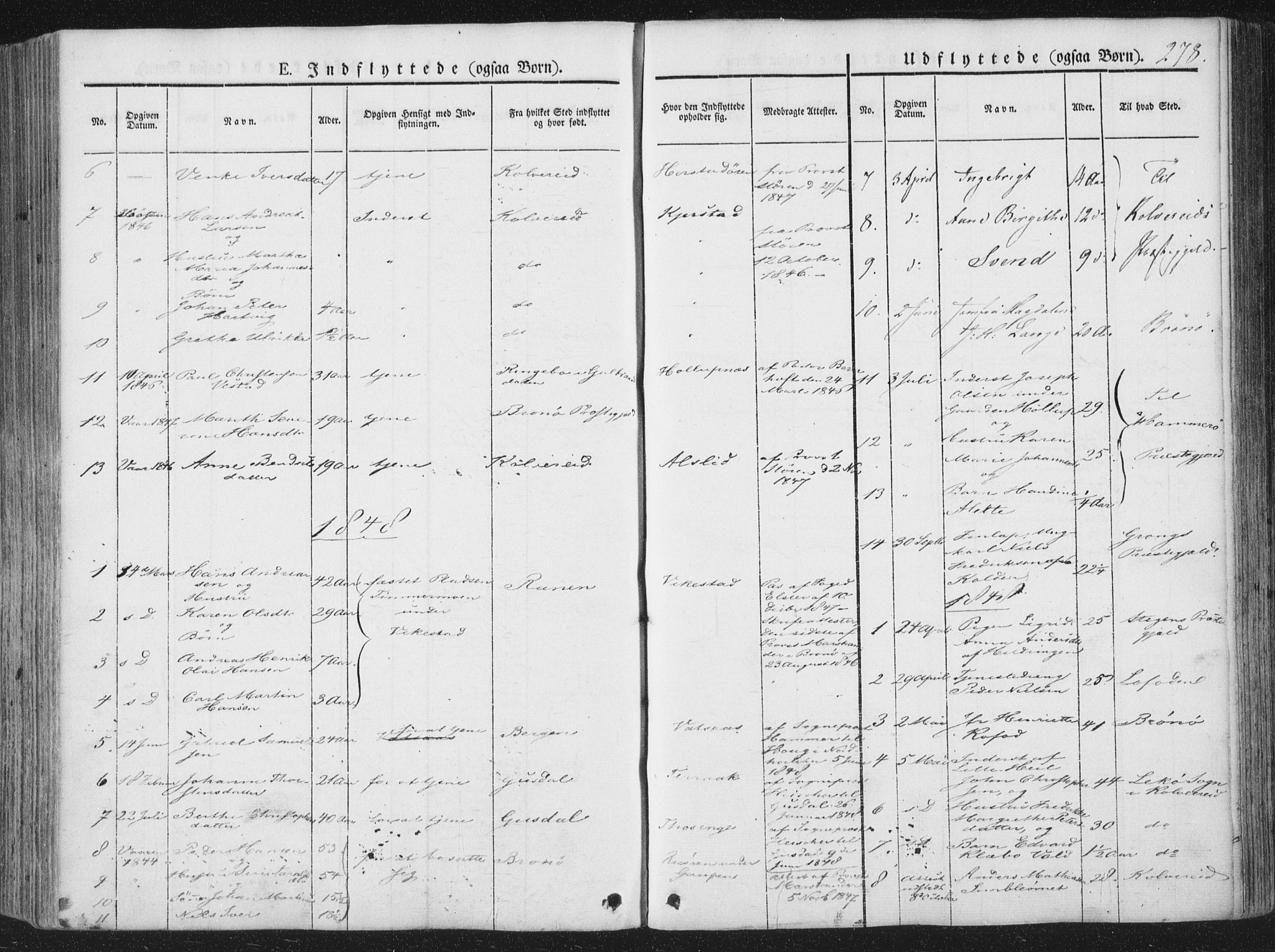 Ministerialprotokoller, klokkerbøker og fødselsregistre - Nordland, SAT/A-1459/810/L0144: Ministerialbok nr. 810A07 /1, 1841-1862, s. 278