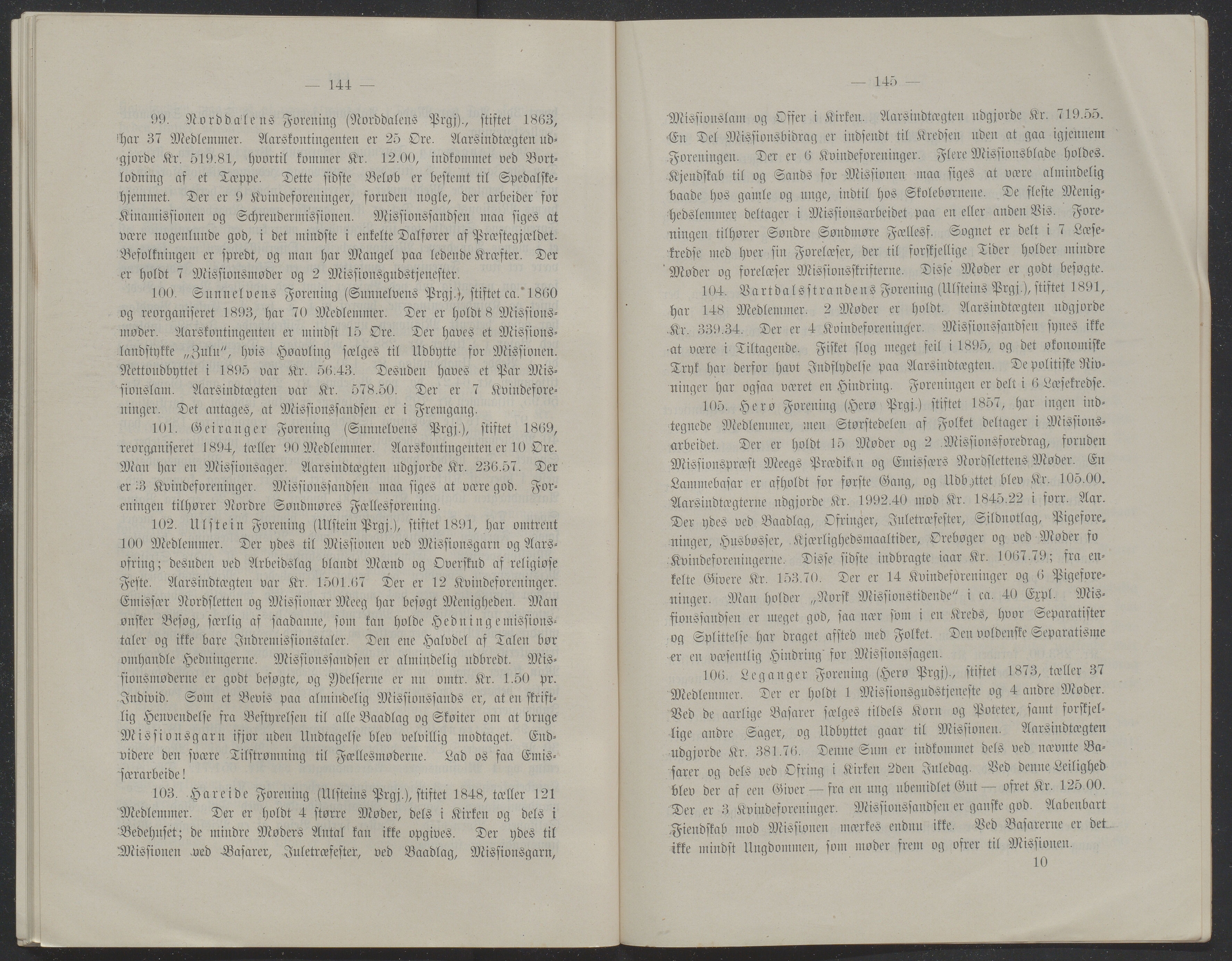 Det Norske Misjonsselskap - hovedadministrasjonen, VID/MA-A-1045/D/Db/Dba/L0339/0007: Beretninger, Bøker, Skrifter o.l   / Årsberetninger. Heftet. 54. , 1896, s. 144-145