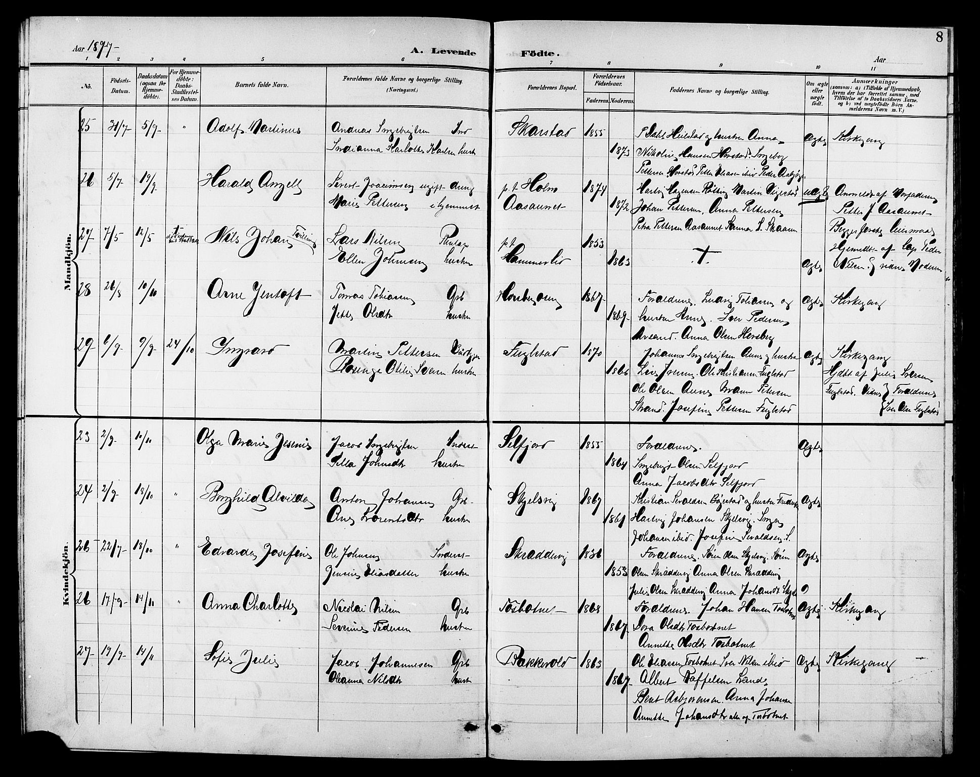 Ministerialprotokoller, klokkerbøker og fødselsregistre - Nordland, AV/SAT-A-1459/810/L0161: Klokkerbok nr. 810C04, 1897-1910, s. 8