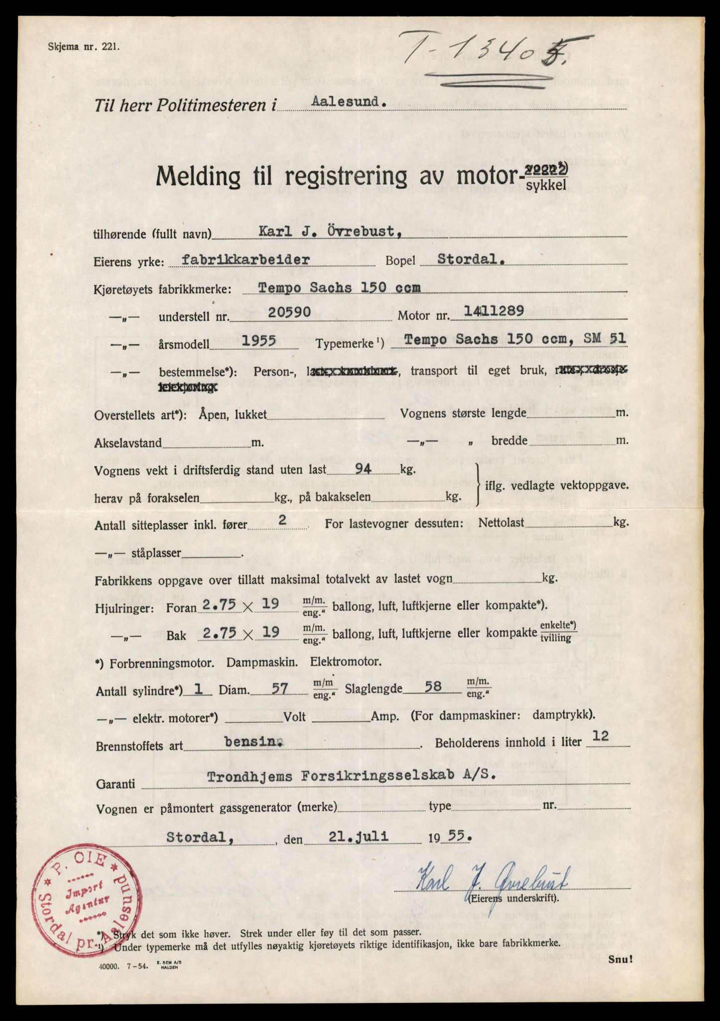 Møre og Romsdal vegkontor - Ålesund trafikkstasjon, AV/SAT-A-4099/F/Fe/L0039: Registreringskort for kjøretøy T 13361 - T 13530, 1927-1998, s. 783