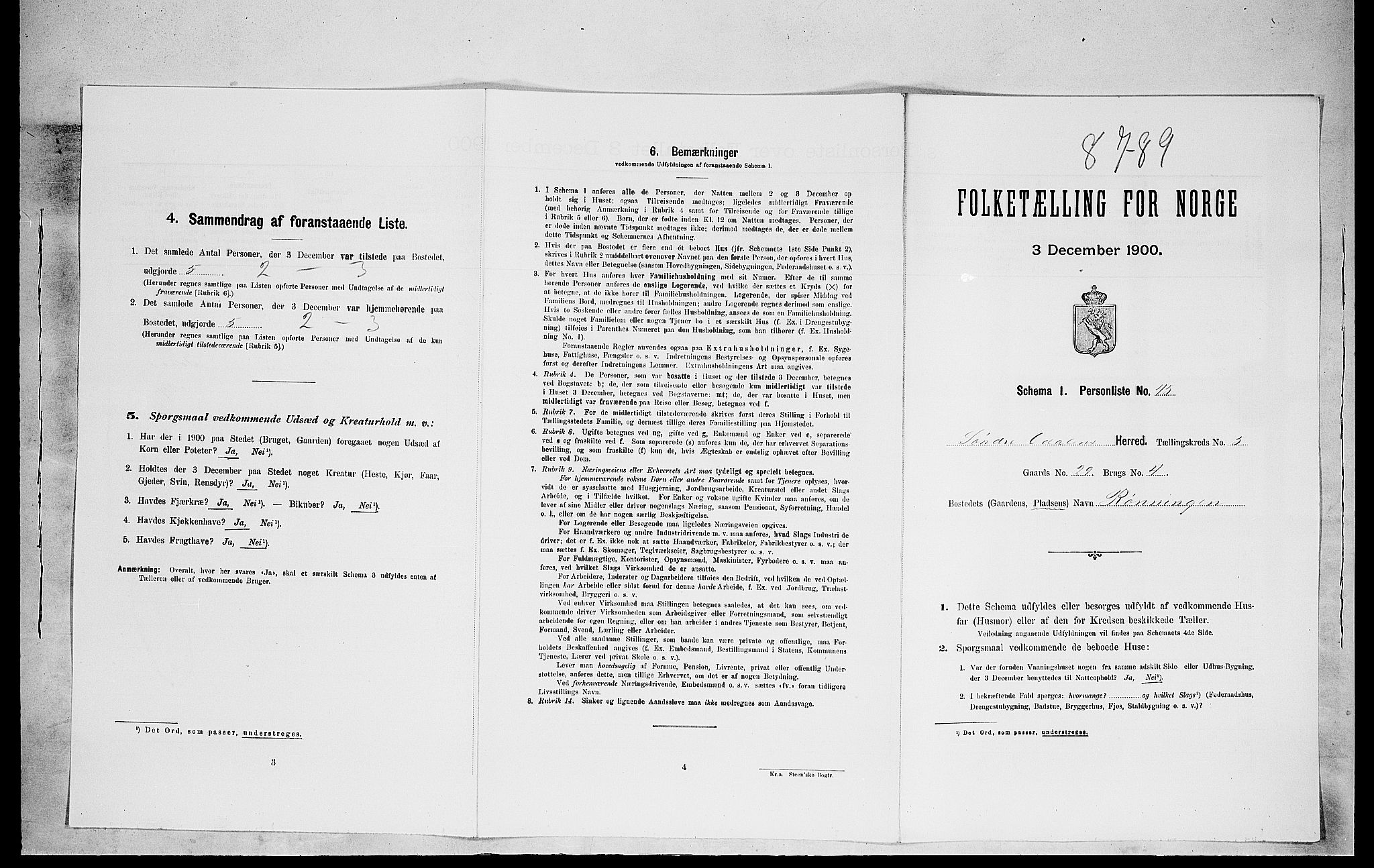 SAH, Folketelling 1900 for 0419 Sør-Odal herred, 1900, s. 800