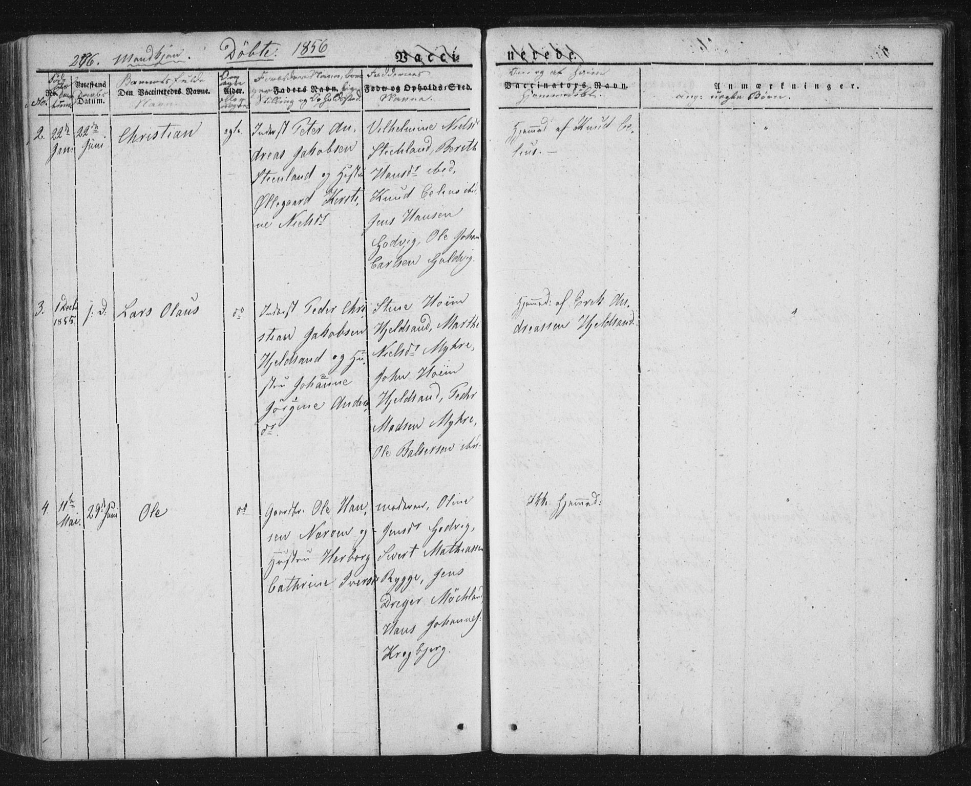 Ministerialprotokoller, klokkerbøker og fødselsregistre - Nordland, SAT/A-1459/893/L1332: Ministerialbok nr. 893A05, 1841-1858, s. 276