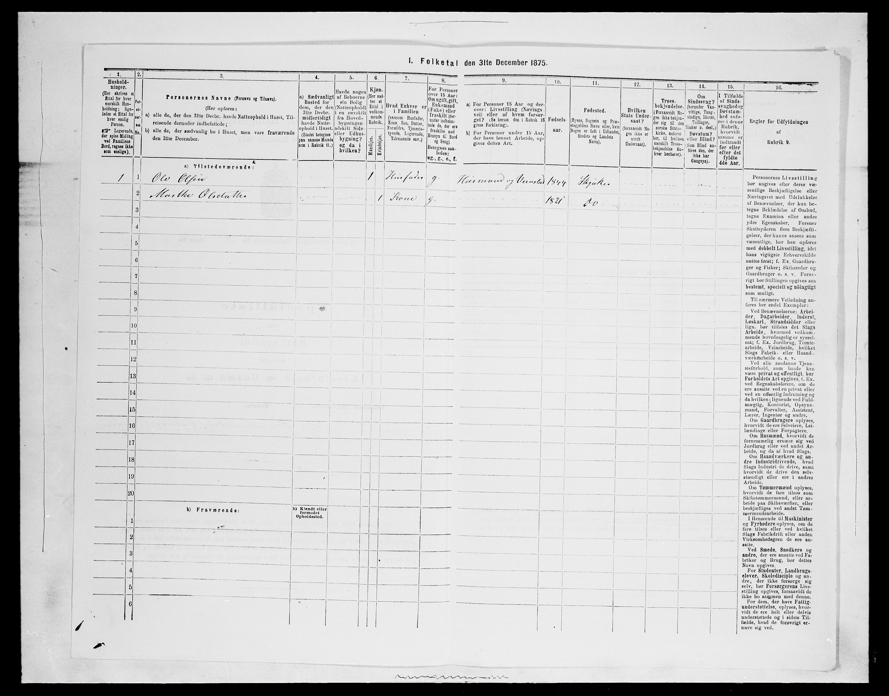 SAH, Folketelling 1875 for 0513P Skjåk prestegjeld, 1875, s. 724