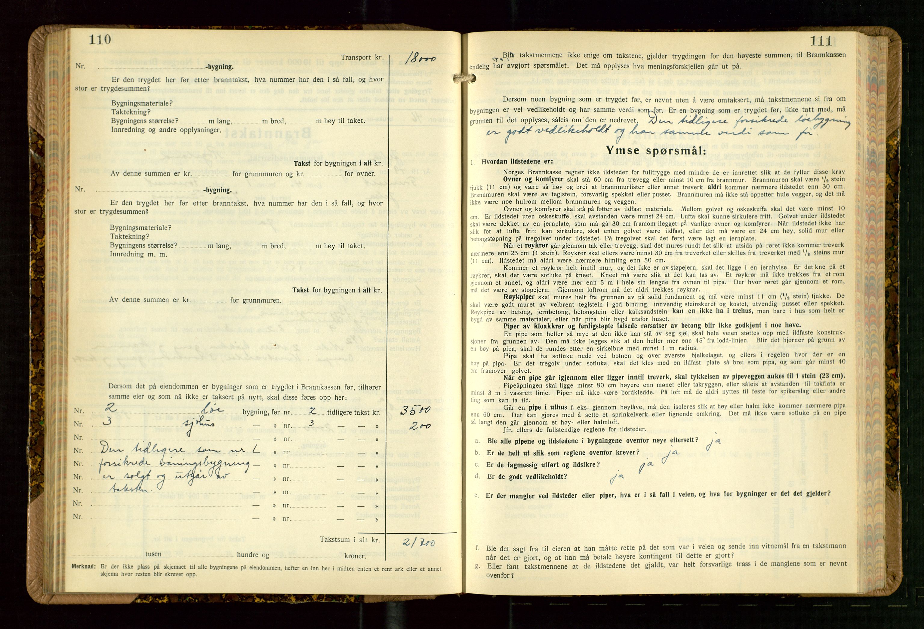 Jelsa lensmannskontor, AV/SAST-A-100360/Gob/L0003: "Branntakstprotokoll", 1942-1955, s. 110-111