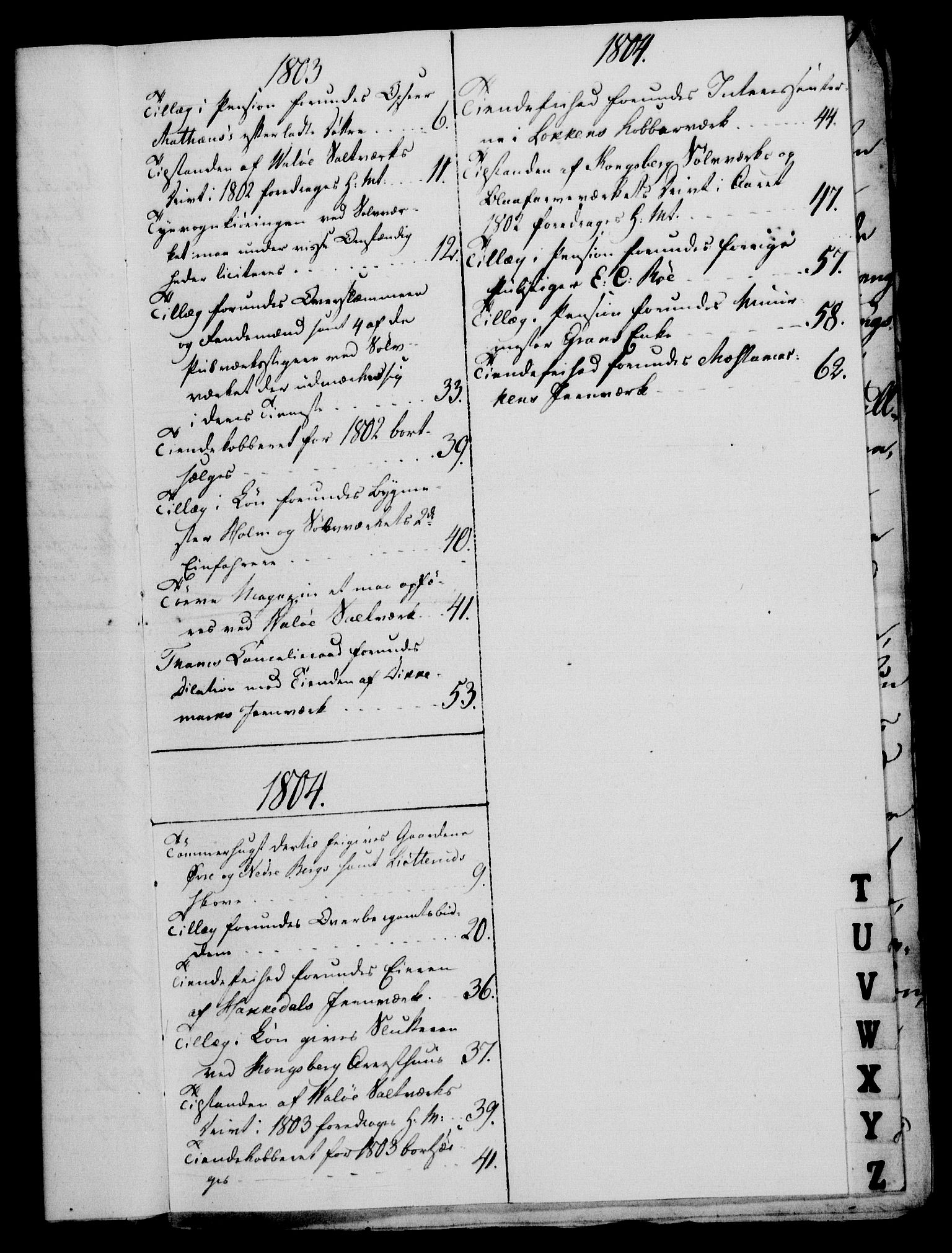 Rentekammeret, Renteskriverkontorene, AV/RA-EA-3115/M/Mf/Mfb/L0006: Relasjons- og resolusjonsprotokoll med register (merket RK 54.12), 1803-1804