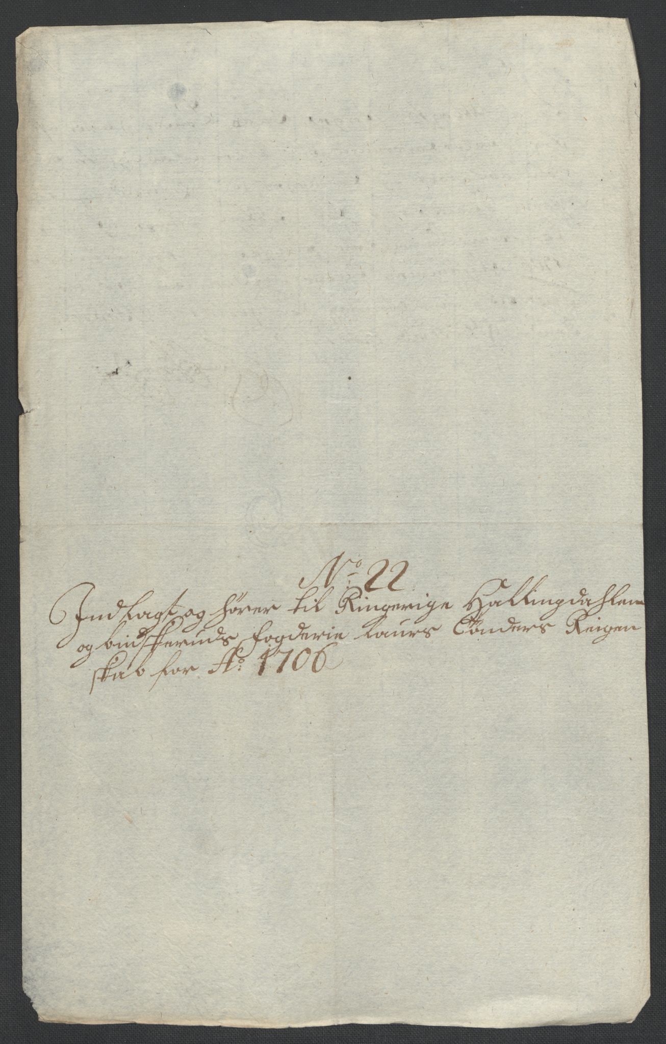 Rentekammeret inntil 1814, Reviderte regnskaper, Fogderegnskap, AV/RA-EA-4092/R22/L1465: Fogderegnskap Ringerike, Hallingdal og Buskerud, 1706, s. 309