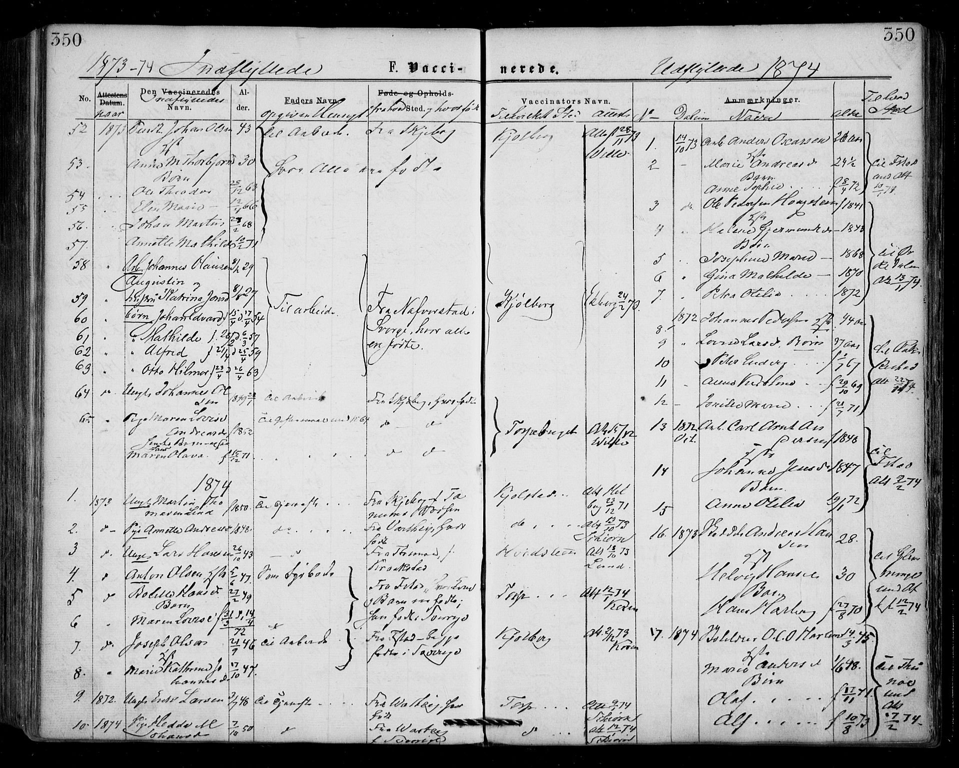 Borge prestekontor Kirkebøker, SAO/A-10903/F/Fa/L0006: Ministerialbok nr. I 6, 1861-1874, s. 350