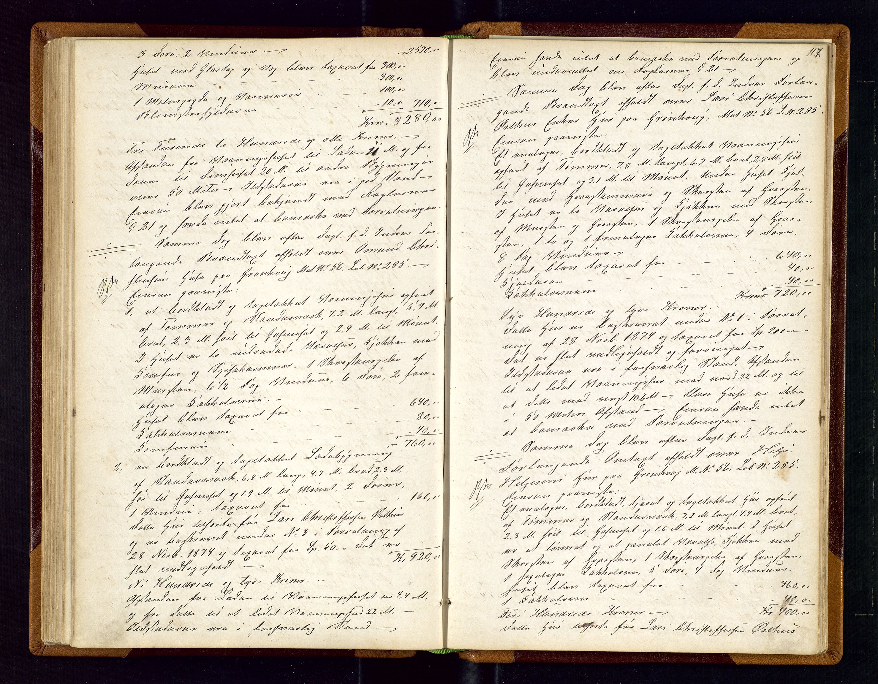 Torvestad lensmannskontor, AV/SAST-A-100307/1/Goa/L0001: "Brandtaxationsprotokol for Torvestad Thinglag", 1867-1883, s. 116b-117a