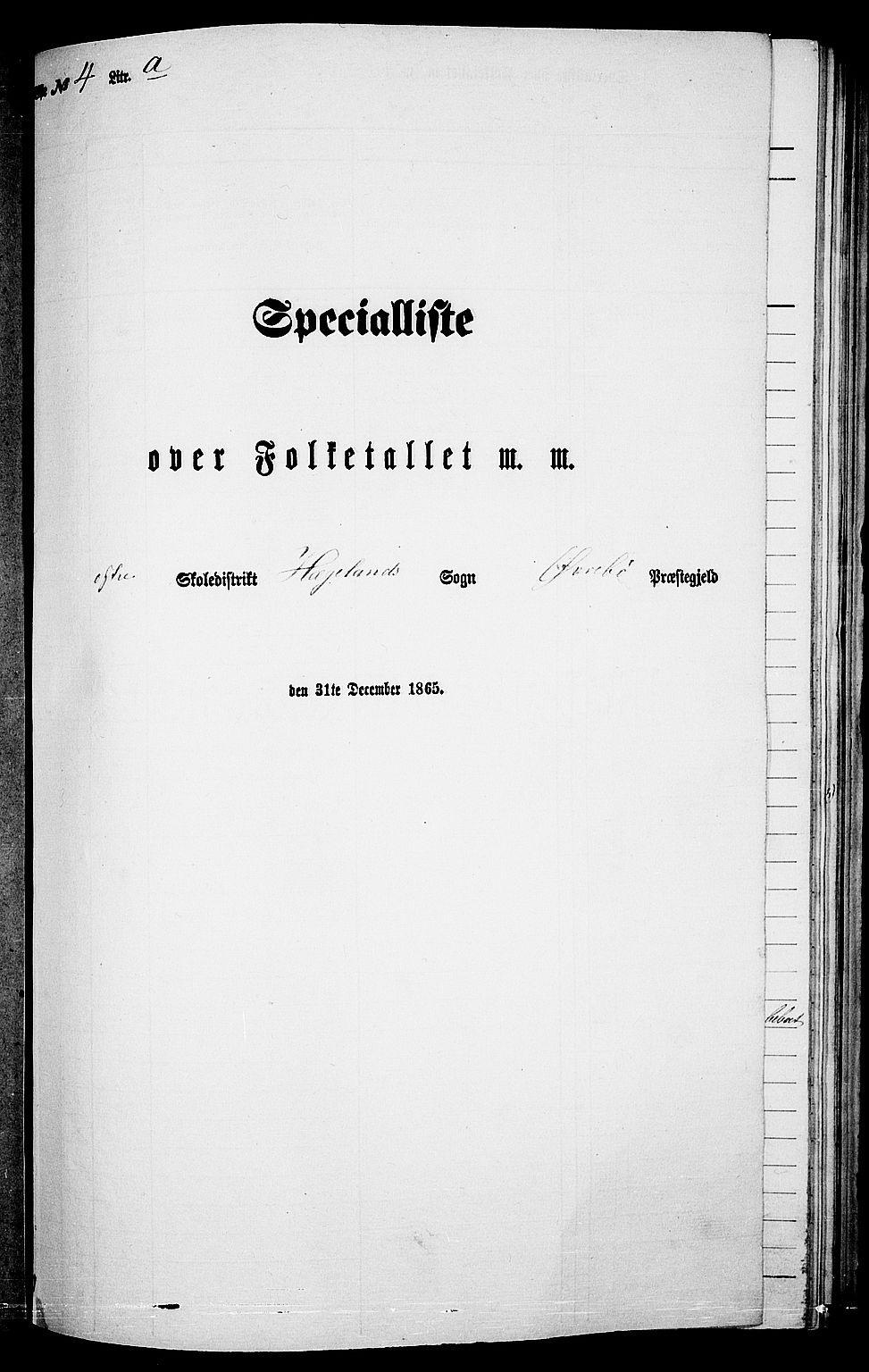 RA, Folketelling 1865 for 1016P Øvrebø prestegjeld, 1865, s. 68