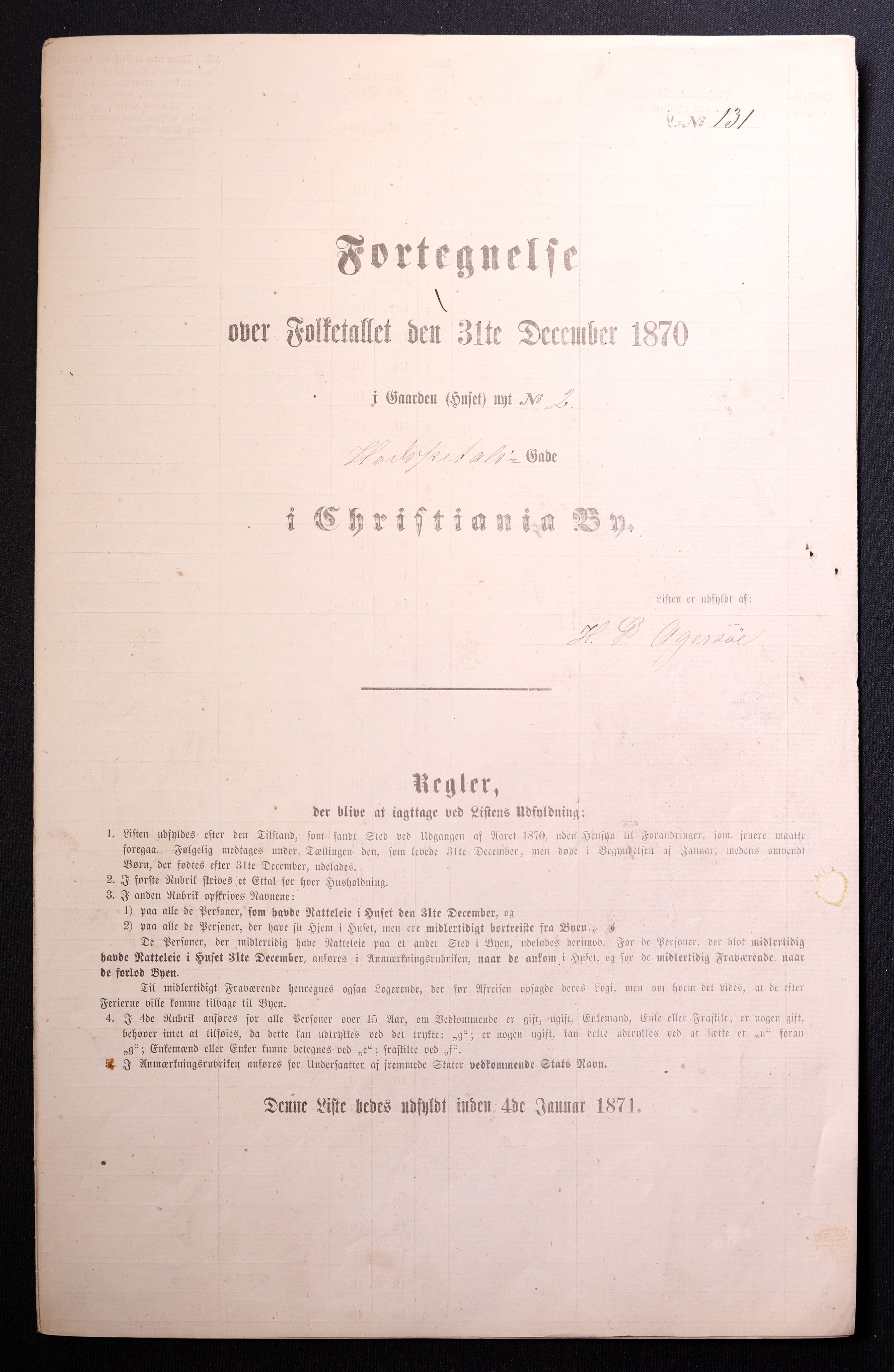 RA, Folketelling 1870 for 0301 Kristiania kjøpstad, 1870, s. 1318