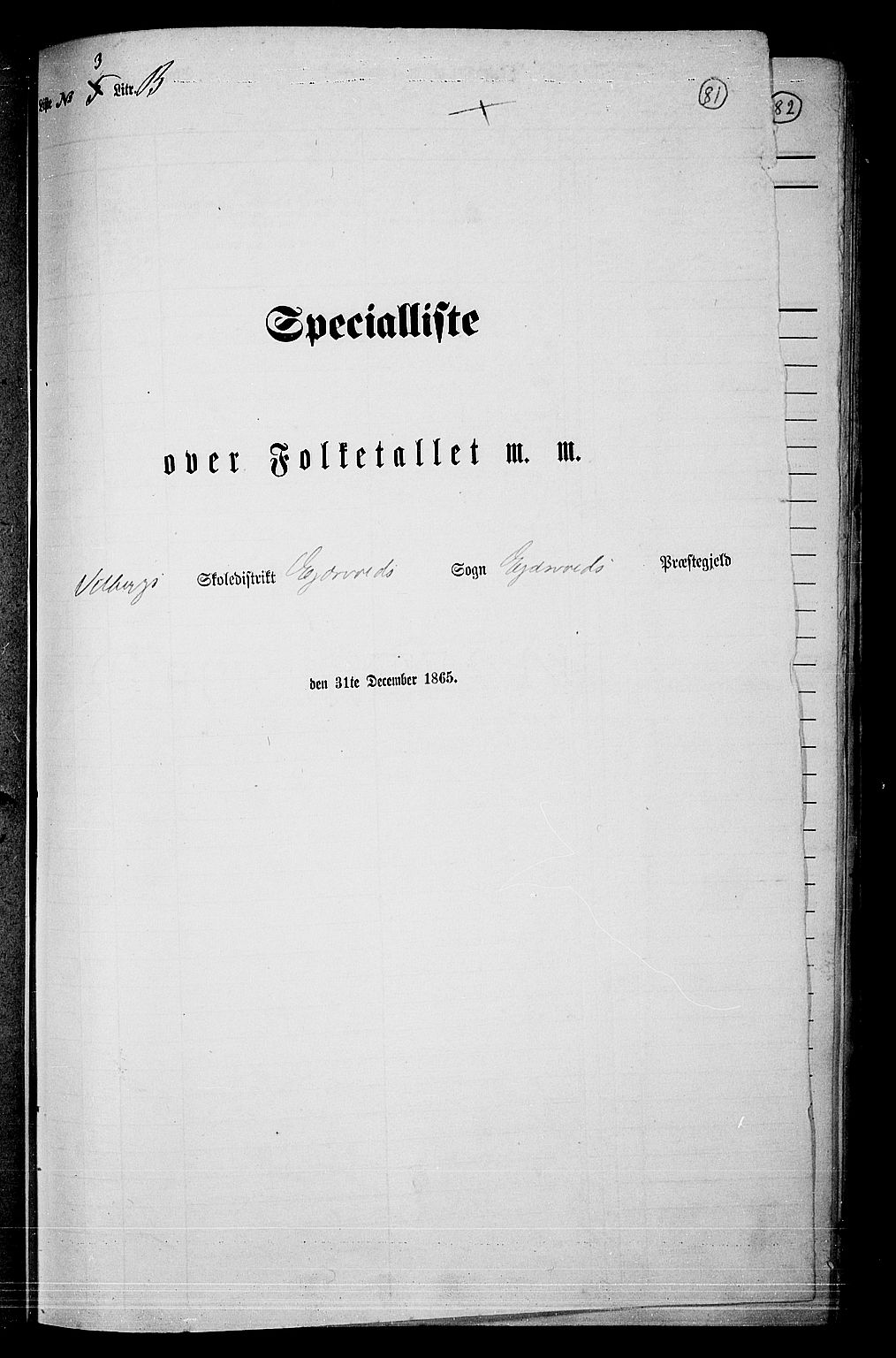 RA, Folketelling 1865 for 0237P Eidsvoll prestegjeld, 1865, s. 69