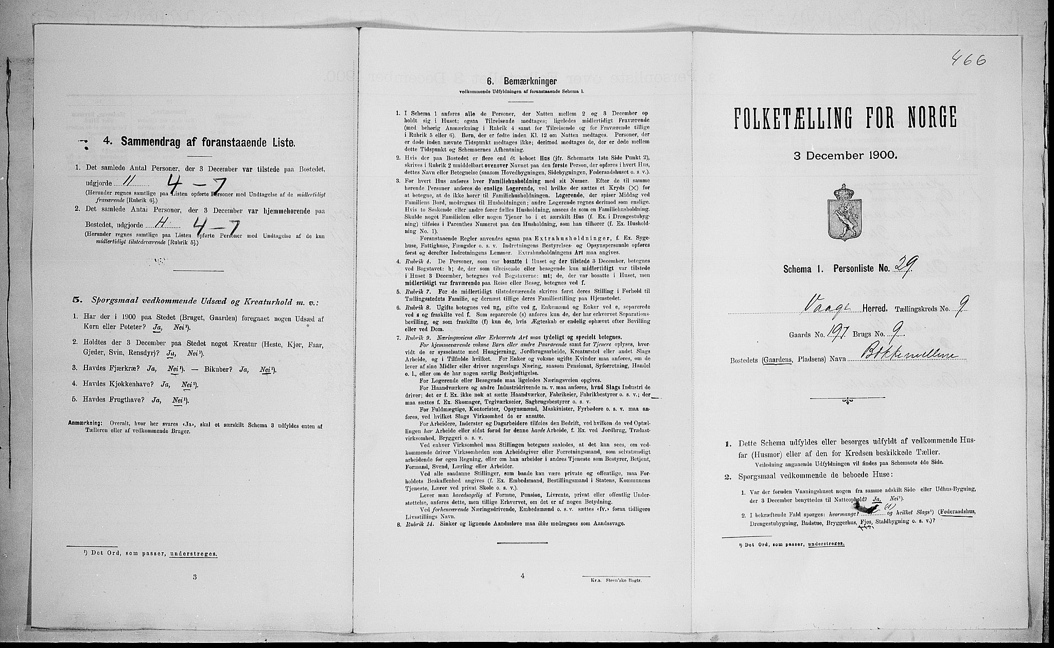 SAH, Folketelling 1900 for 0515 Vågå herred, 1900, s. 1494