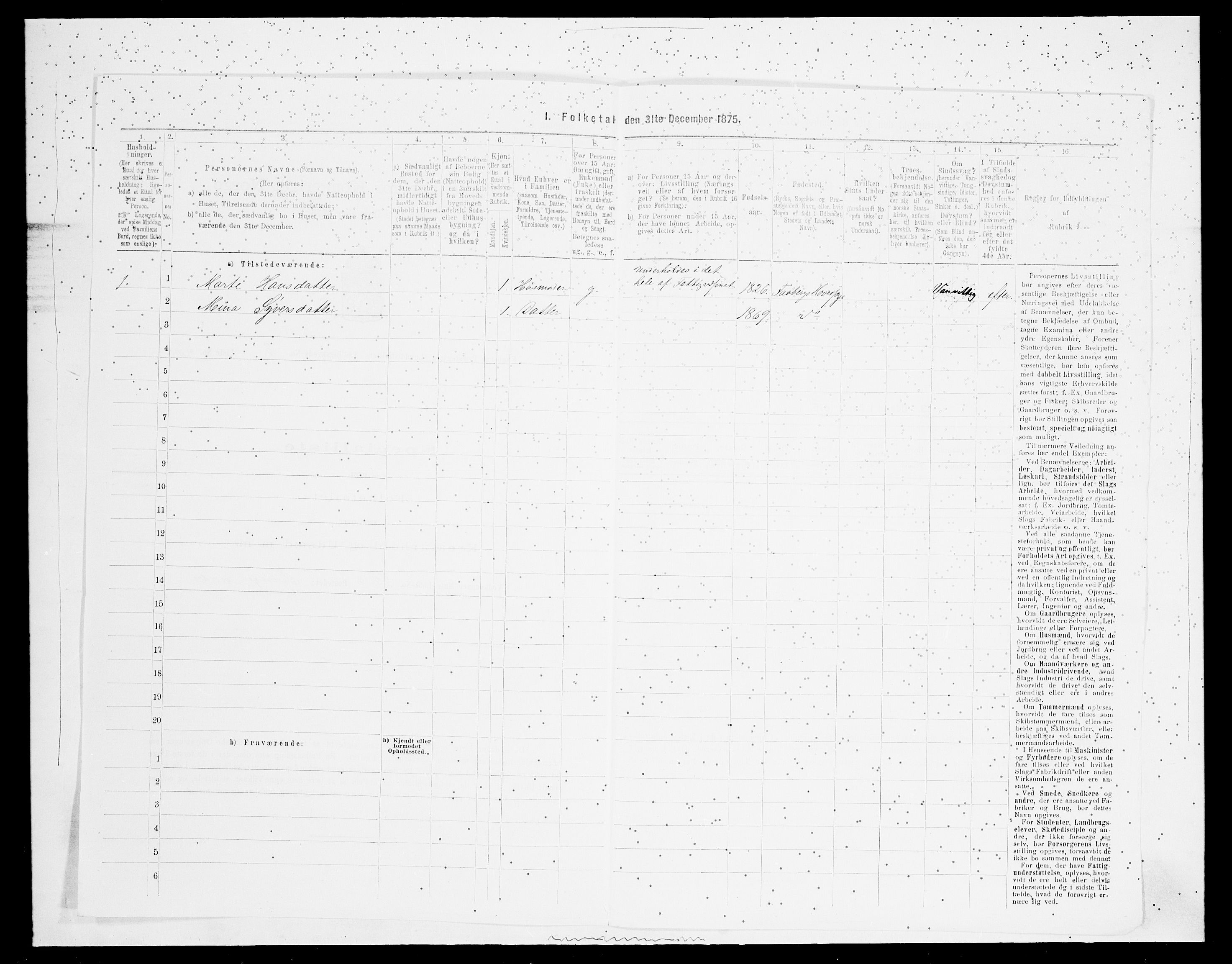 SAH, Folketelling 1875 for 0524L Fåberg prestegjeld, Fåberg sokn og Lillehammer landsokn, 1875, s. 491