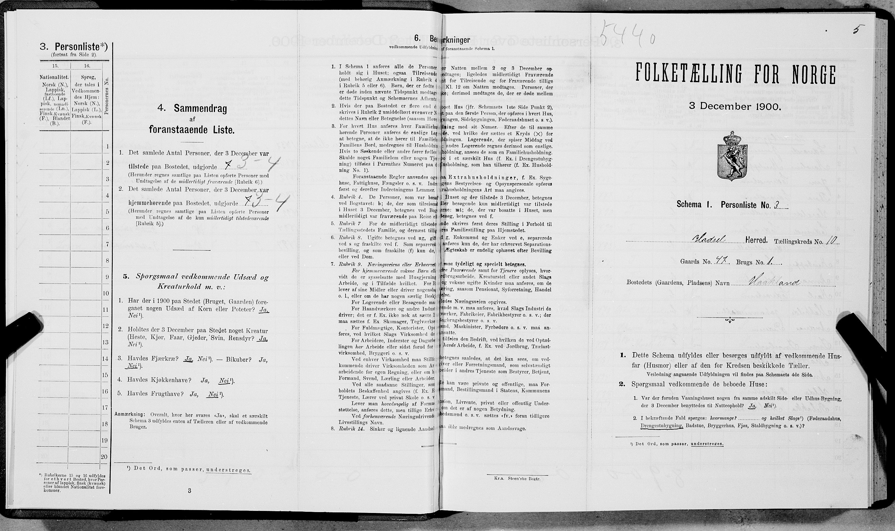 SAT, Folketelling 1900 for 1866 Hadsel herred, 1900, s. 815