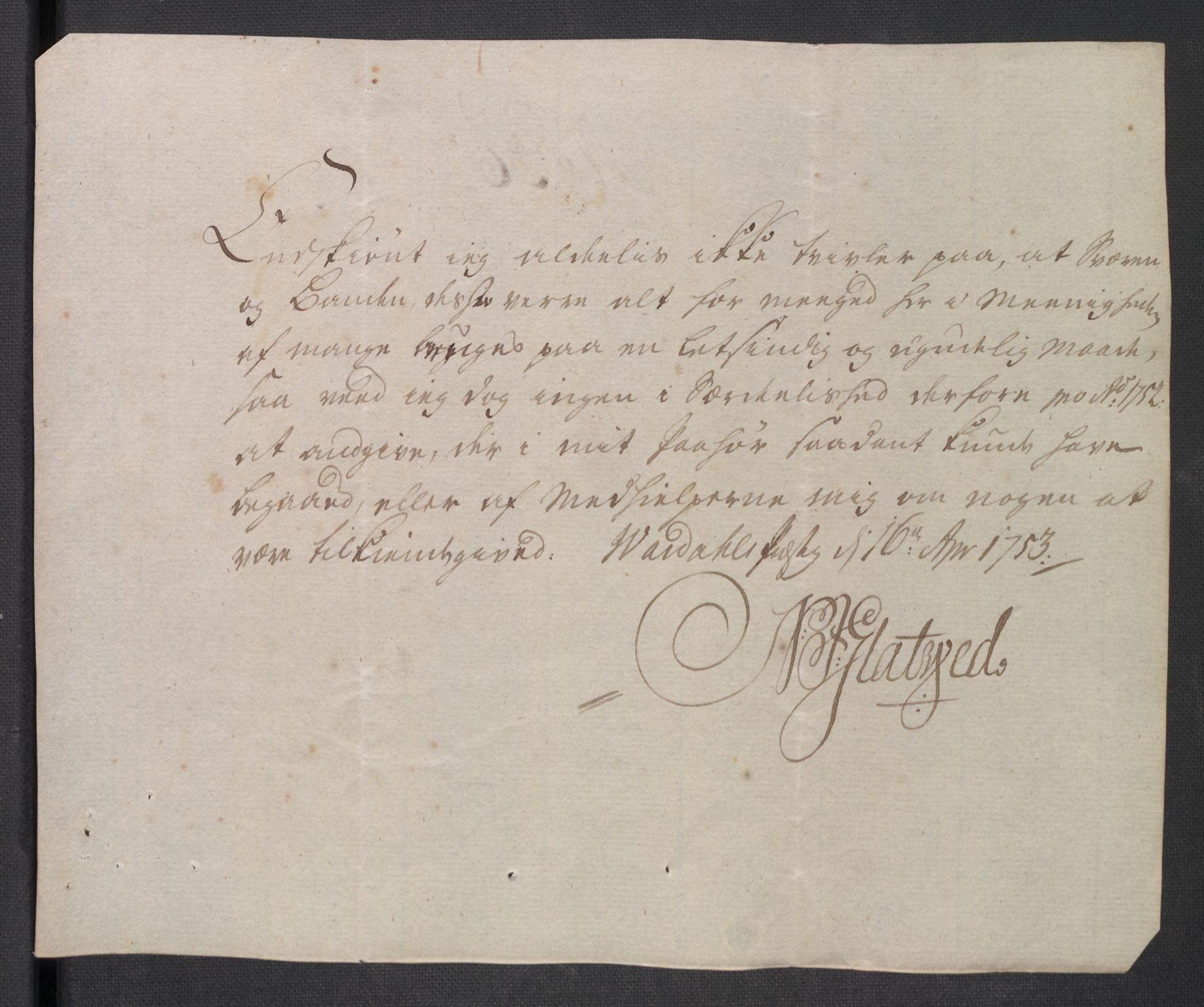 Rentekammeret inntil 1814, Reviderte regnskaper, Fogderegnskap, AV/RA-EA-4092/R18/L1349: Fogderegnskap Hadeland, Toten og Valdres, 1752-1753, s. 143