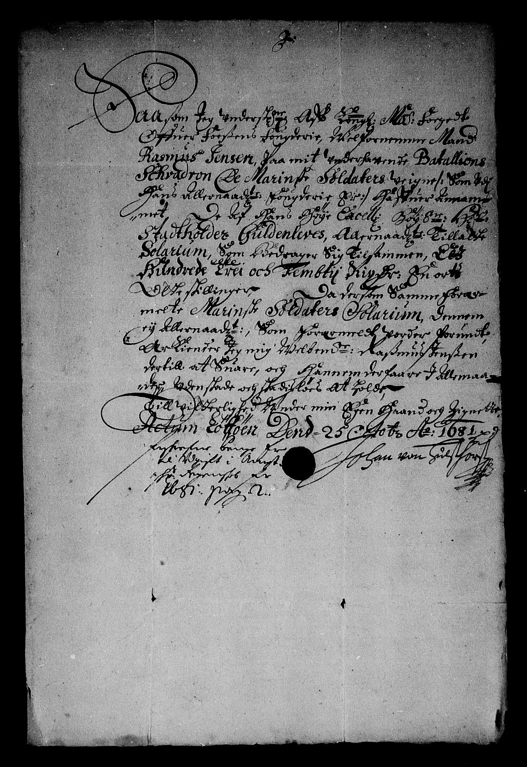 Rentekammeret inntil 1814, Reviderte regnskaper, Stiftamtstueregnskaper, Trondheim stiftamt og Nordland amt, AV/RA-EA-6044/R/Rf/L0065: Trondheim stiftamt, 1681