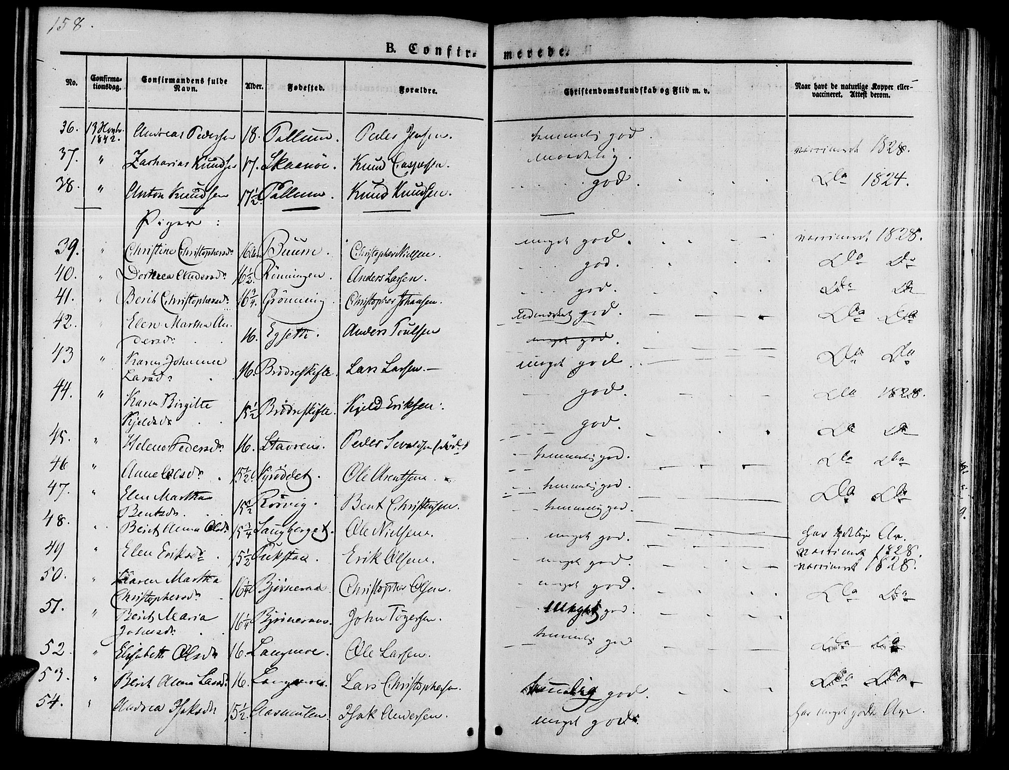 Ministerialprotokoller, klokkerbøker og fødselsregistre - Sør-Trøndelag, SAT/A-1456/646/L0610: Ministerialbok nr. 646A08, 1837-1847, s. 158