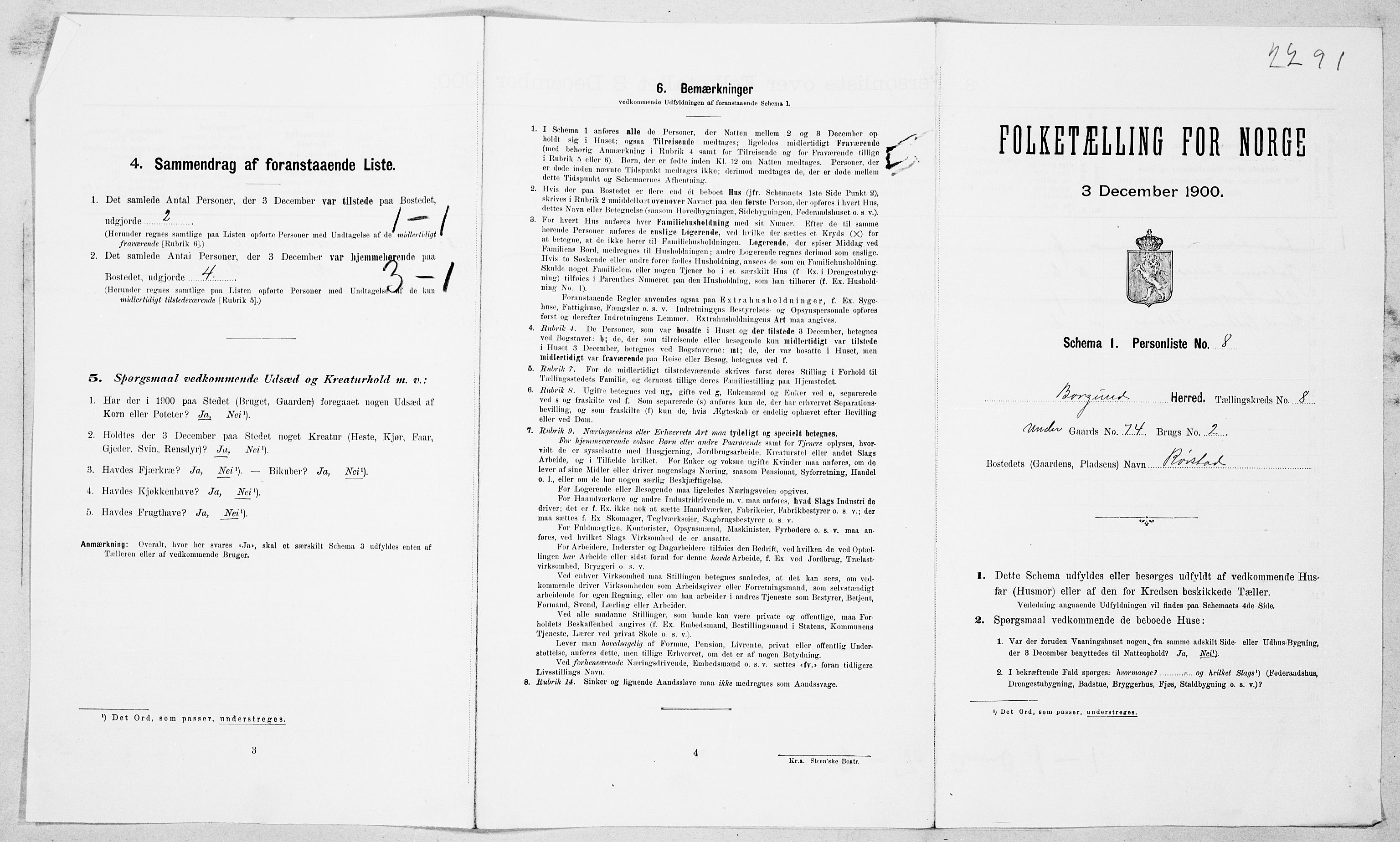 SAT, Folketelling 1900 for 1531 Borgund herred, 1900, s. 825