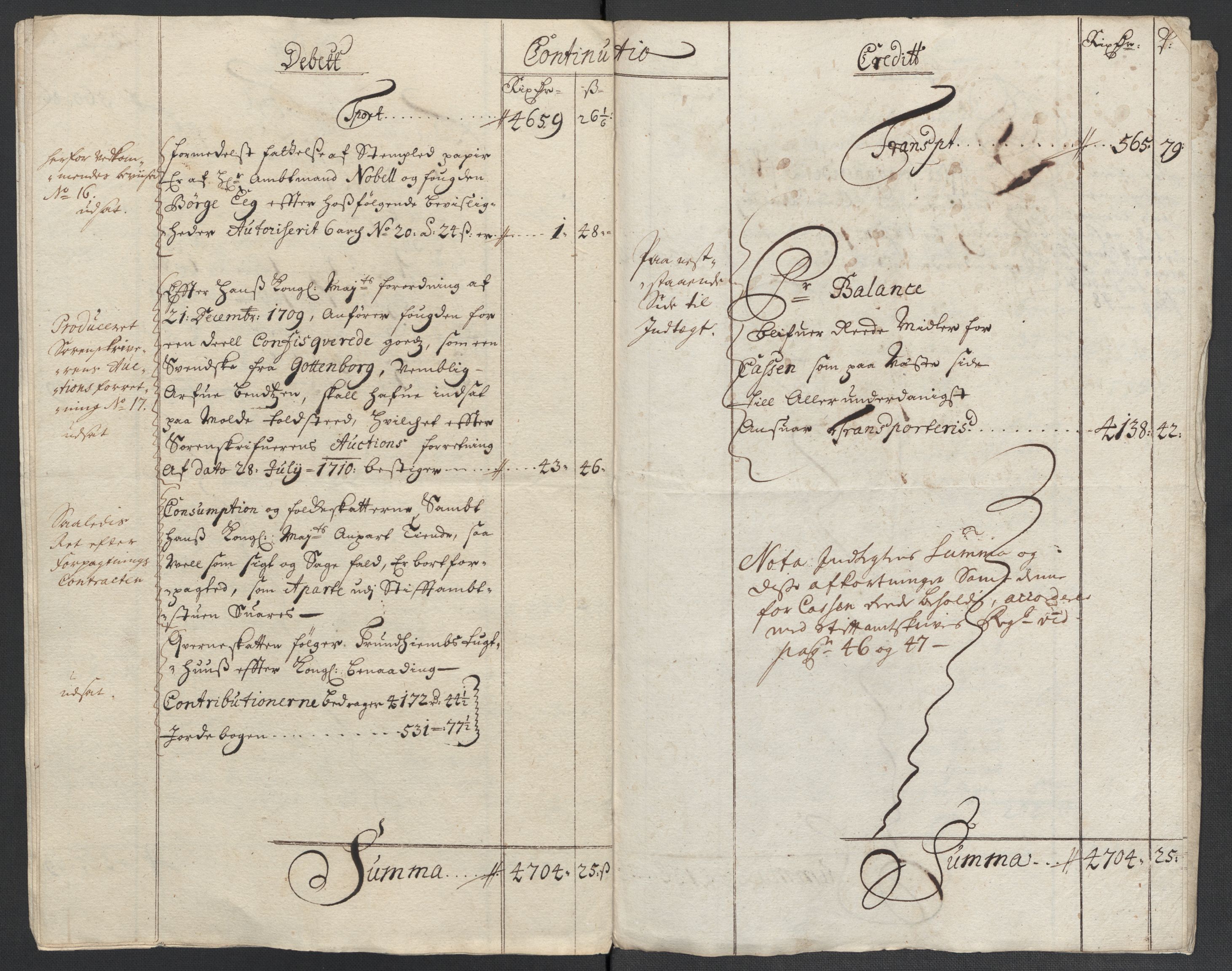 Rentekammeret inntil 1814, Reviderte regnskaper, Fogderegnskap, AV/RA-EA-4092/R55/L3659: Fogderegnskap Romsdal, 1709-1710, s. 268