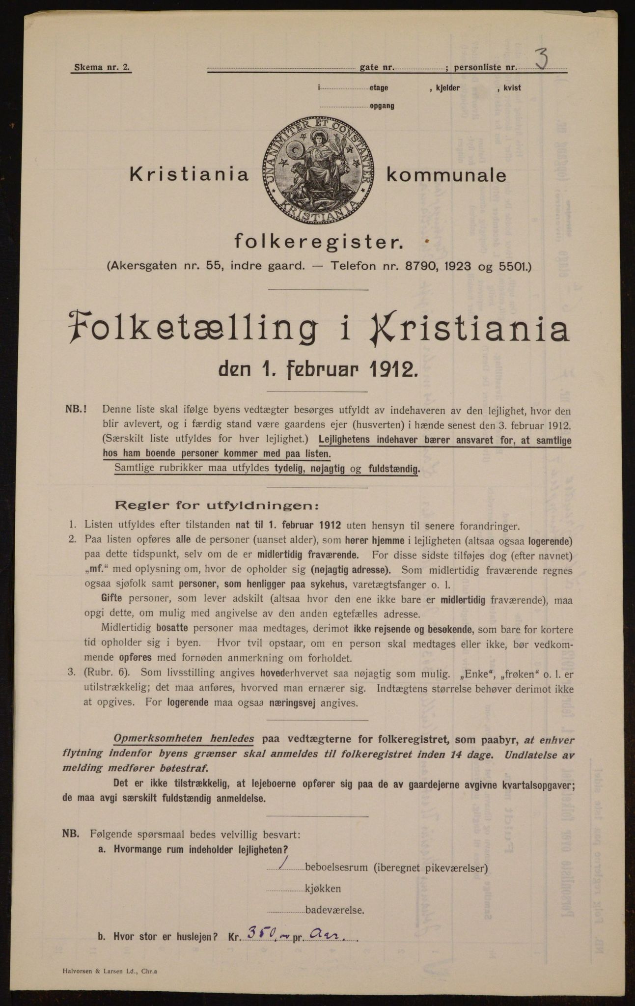 OBA, Kommunal folketelling 1.2.1912 for Kristiania, 1912, s. 57912