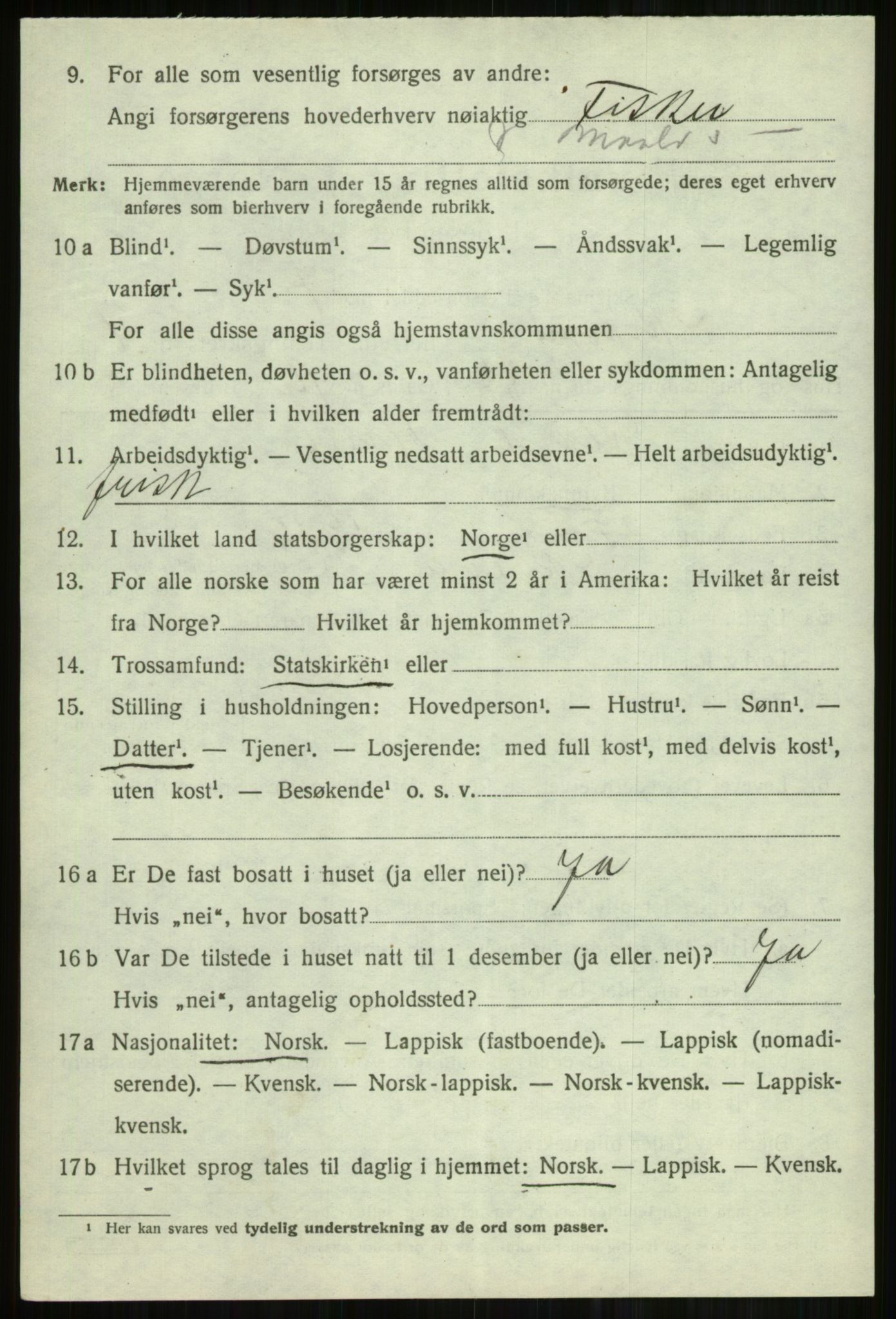 SATØ, Folketelling 1920 for 1941 Skjervøy herred, 1920, s. 2874