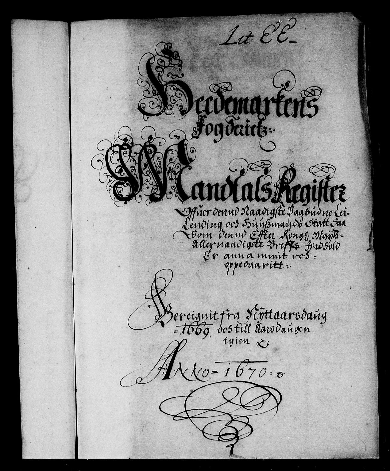 Rentekammeret inntil 1814, Reviderte regnskaper, Stiftamtstueregnskaper, Landkommissariatet på Akershus og Akershus stiftamt, AV/RA-EA-5869/R/Rb/L0057: Akershus stiftamt, 1669