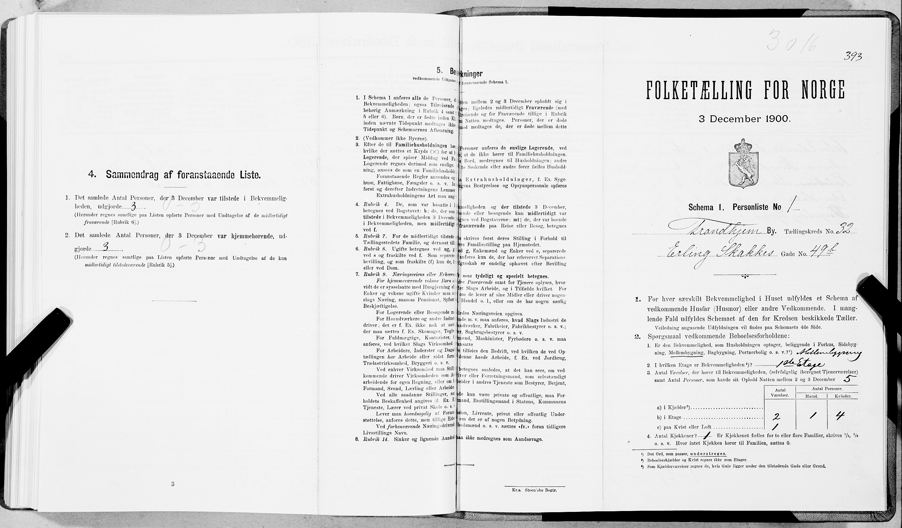 SAT, Folketelling 1900 for 1601 Trondheim kjøpstad, 1900, s. 5292