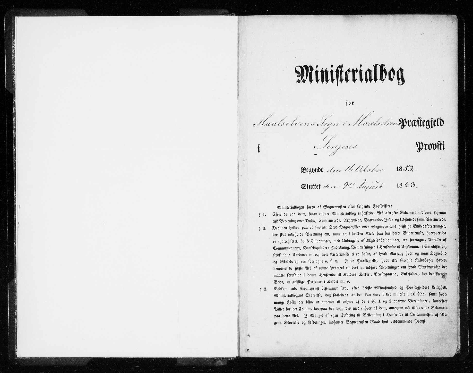 Målselv sokneprestembete, SATØ/S-1311/G/Ga/Gaa/L0003kirke: Ministerialbok nr. 3, 1853-1863