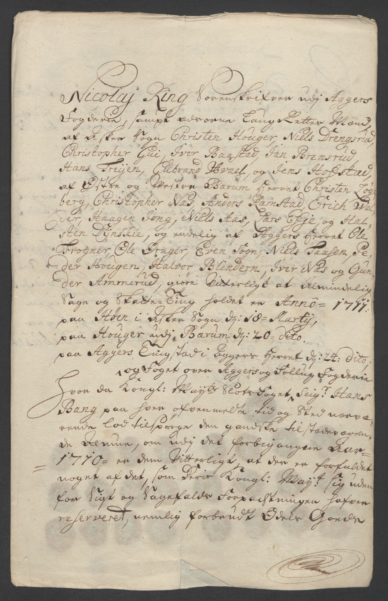 Rentekammeret inntil 1814, Reviderte regnskaper, Fogderegnskap, AV/RA-EA-4092/R10/L0448: Fogderegnskap Aker og Follo, 1710-1711, s. 44