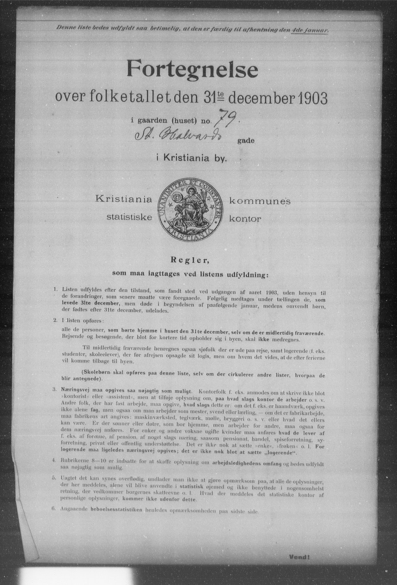 OBA, Kommunal folketelling 31.12.1903 for Kristiania kjøpstad, 1903, s. 19383