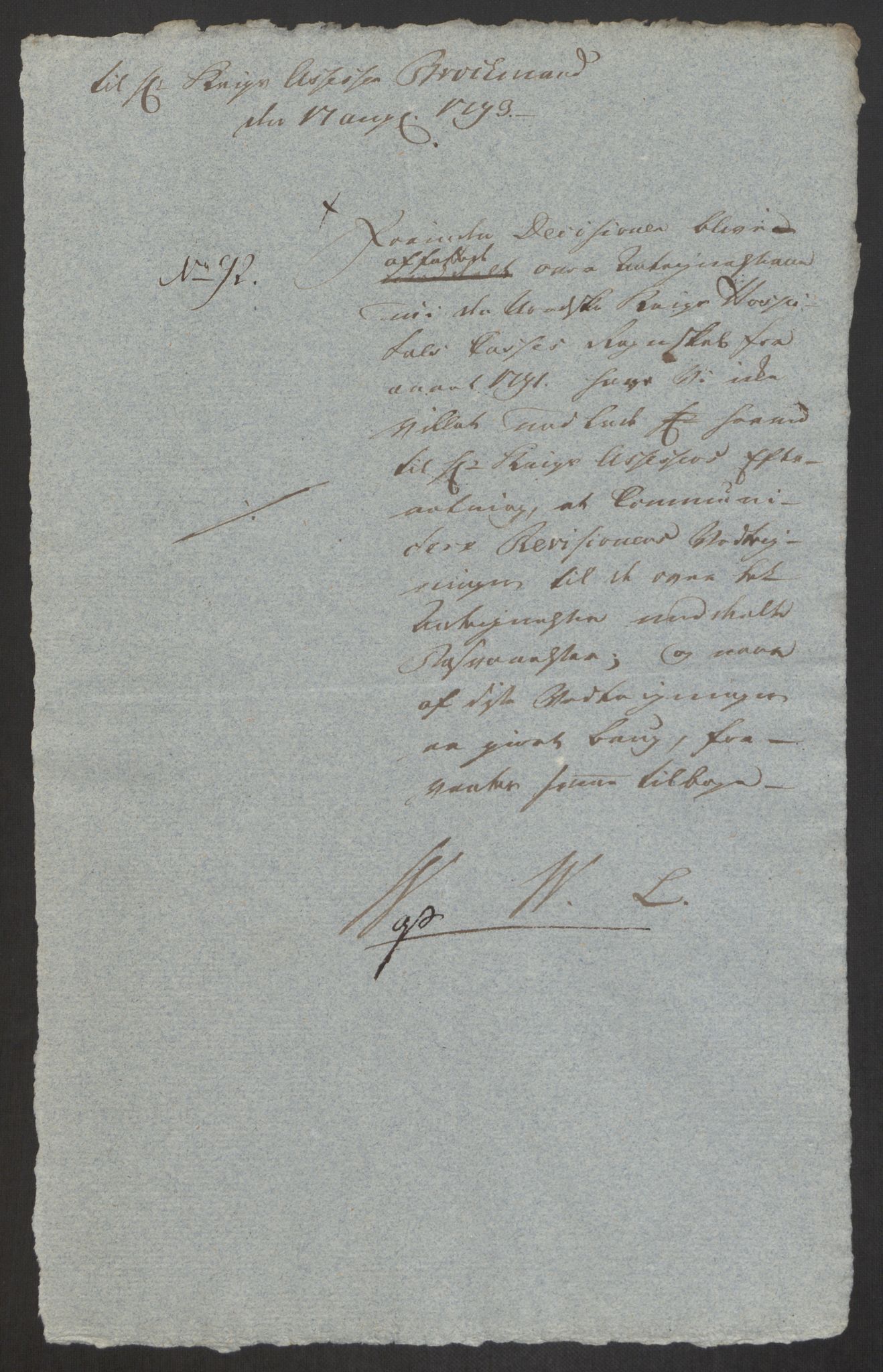 Forsvaret, Den norske kvesthuskasse/krigshospitalkasse, AV/RA-RAFA-1887/F/Fa/L0008: Konsepter, 1790-1793, s. 1179