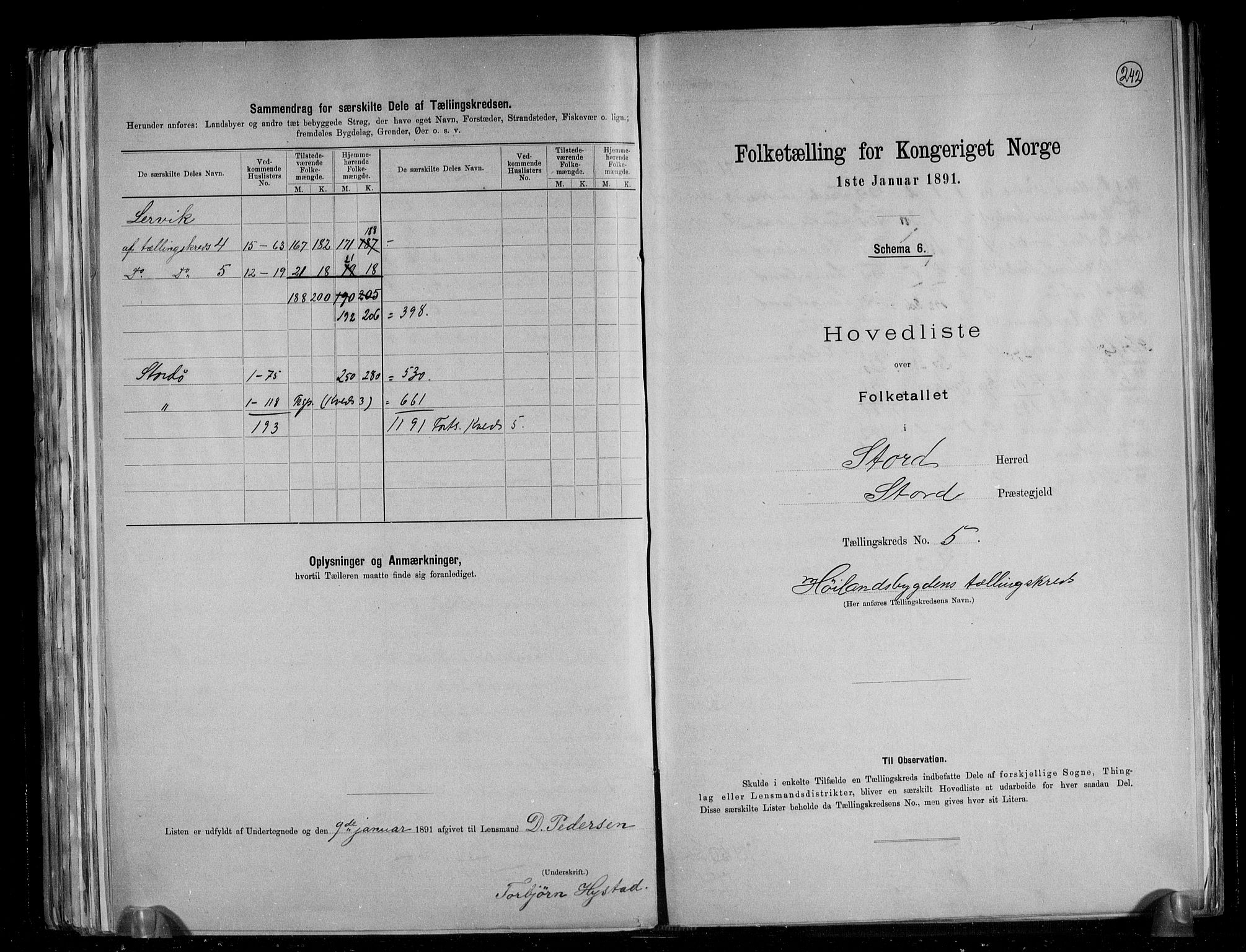 RA, Folketelling 1891 for 1221 Stord herred, 1891, s. 13