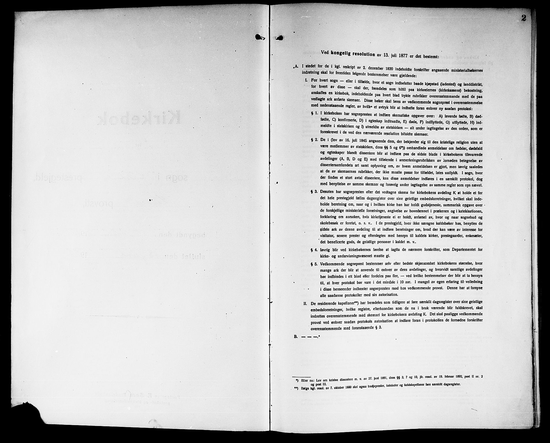 Sandar kirkebøker, AV/SAKO-A-243/G/Ga/L0003: Klokkerbok nr. 3, 1916-1922, s. 2