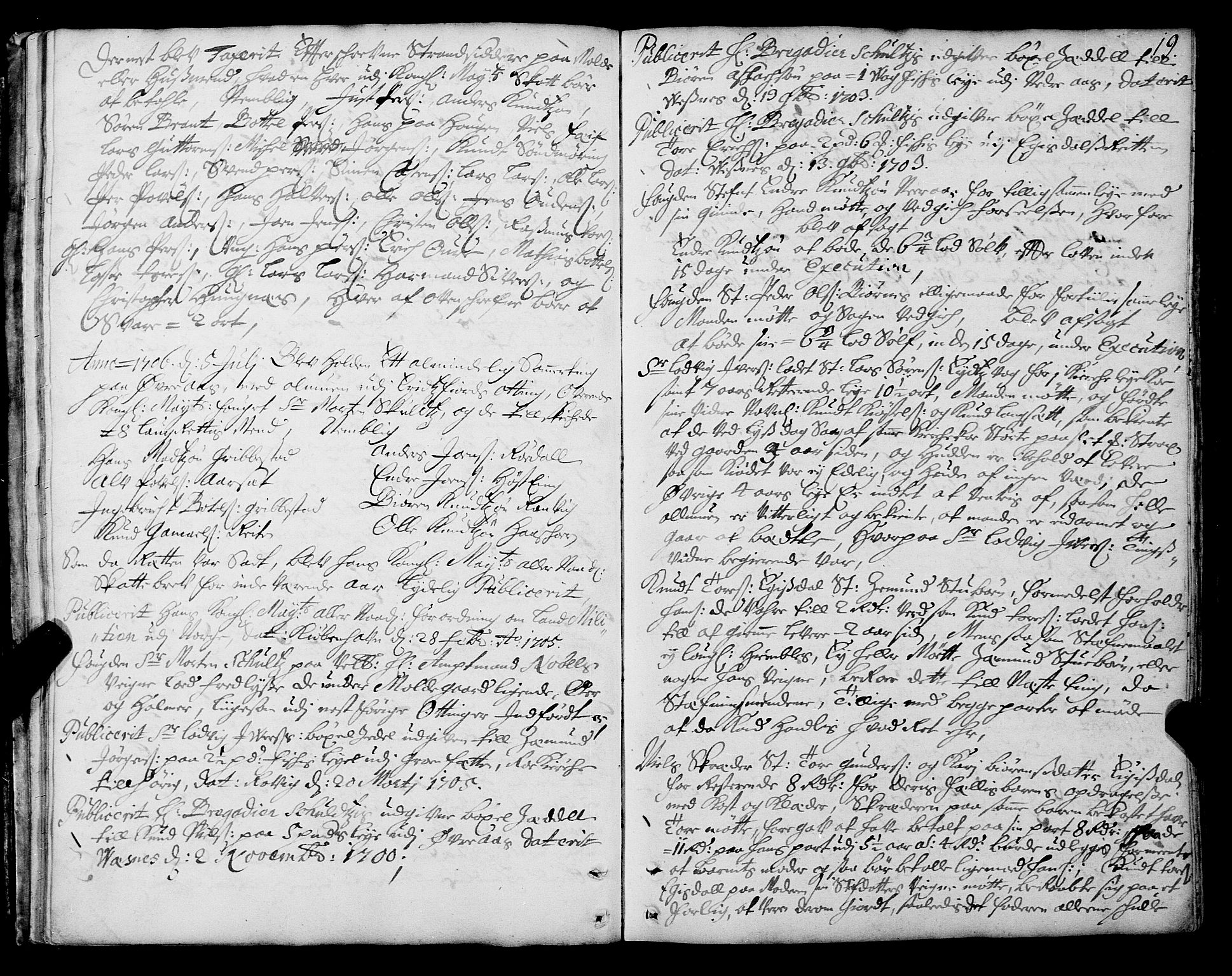 Romsdal sorenskriveri, AV/SAT-A-4149/1/1/1A/L0005: Tingbok, 1706-1711, s. 18b-19a
