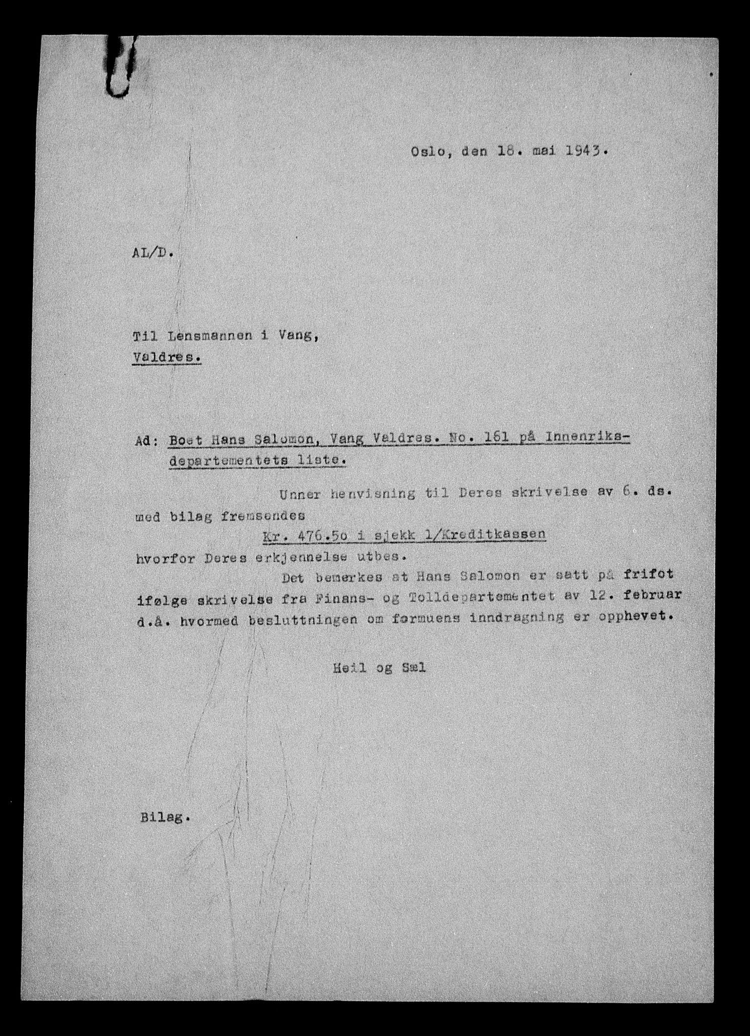 Justisdepartementet, Tilbakeføringskontoret for inndratte formuer, AV/RA-S-1564/H/Hc/Hcd/L1009: --, 1945-1947, s. 130