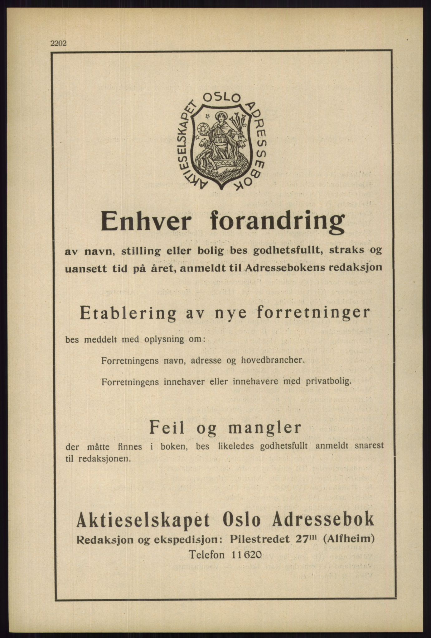 Kristiania/Oslo adressebok, PUBL/-, 1934