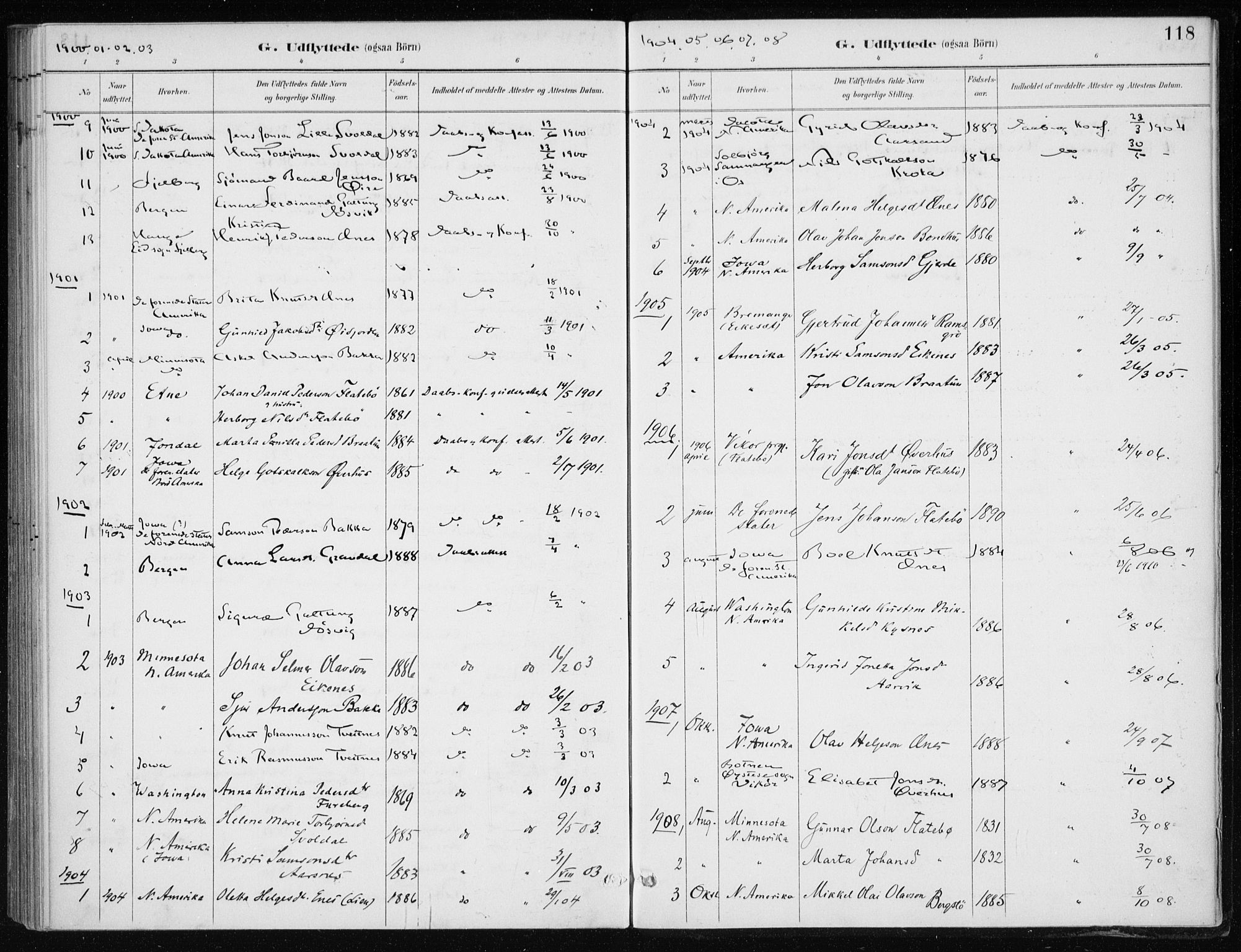 Kvinnherad sokneprestembete, AV/SAB-A-76401/H/Haa: Ministerialbok nr. F 1, 1887-1912, s. 118