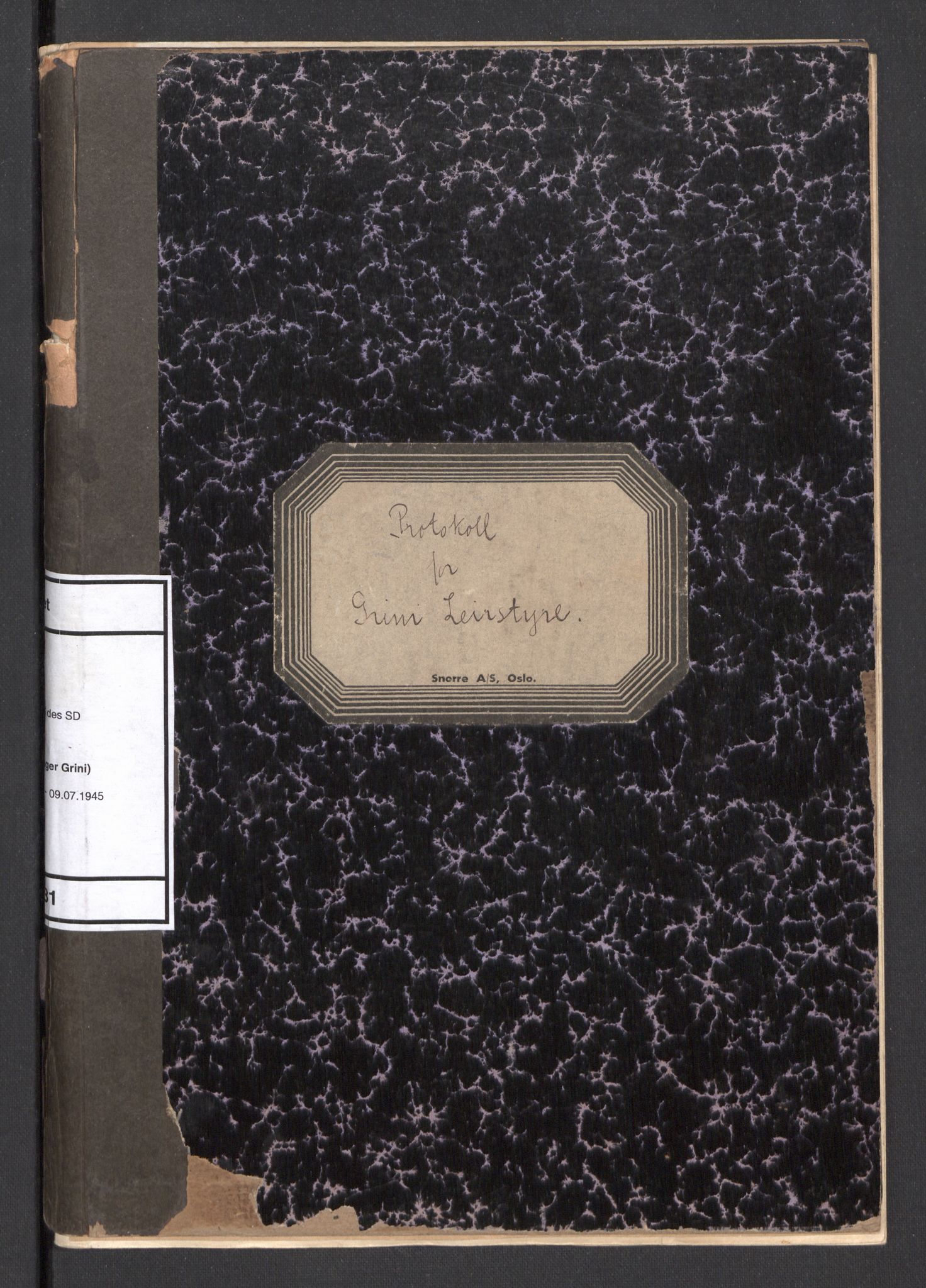 Befehlshaber der Sicherheitspolizei und des SD, AV/RA-RAFA-5969/F/Fa/Faa/L0031: Protokoll for Grini leirstyre , 1945