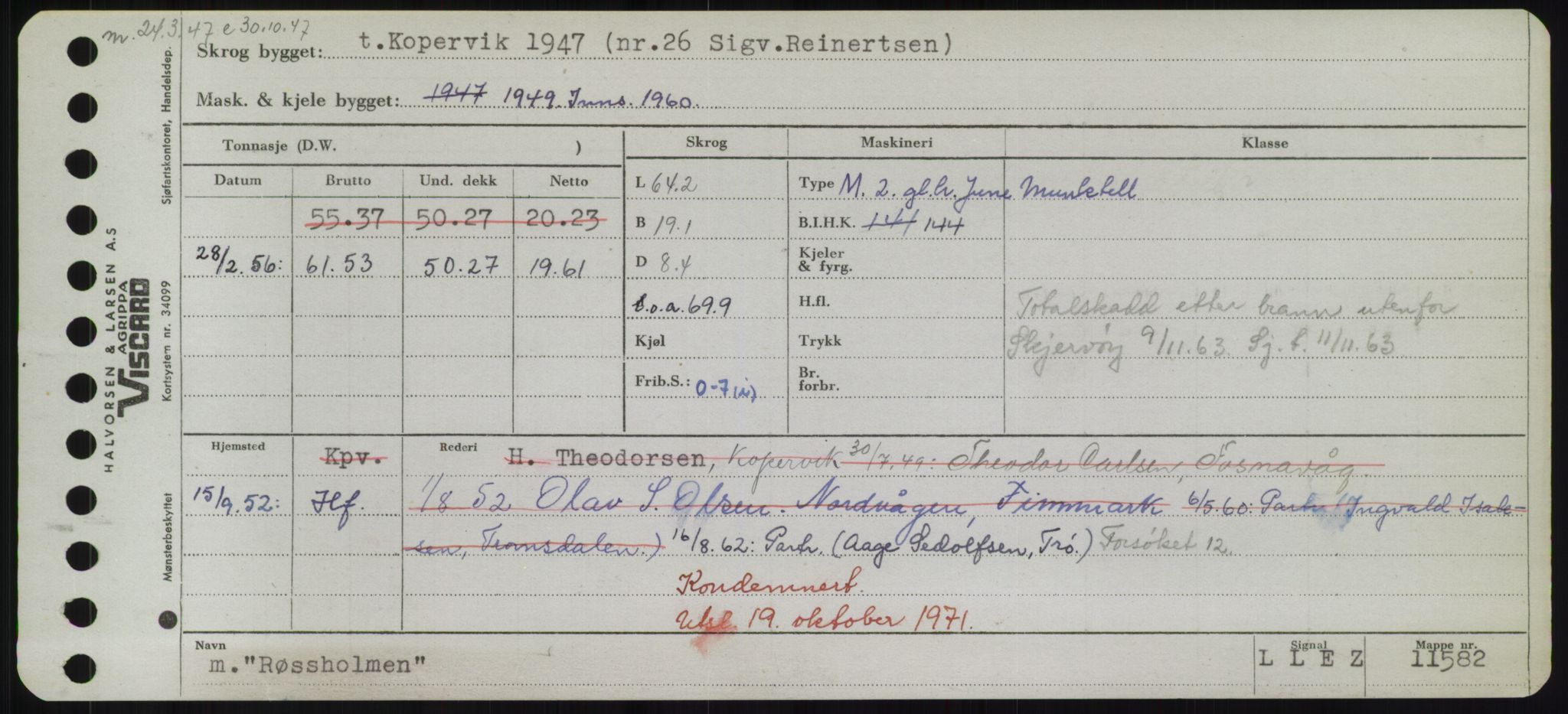 Sjøfartsdirektoratet med forløpere, Skipsmålingen, AV/RA-S-1627/H/Hd/L0031: Fartøy, Rju-Sam, s. 461