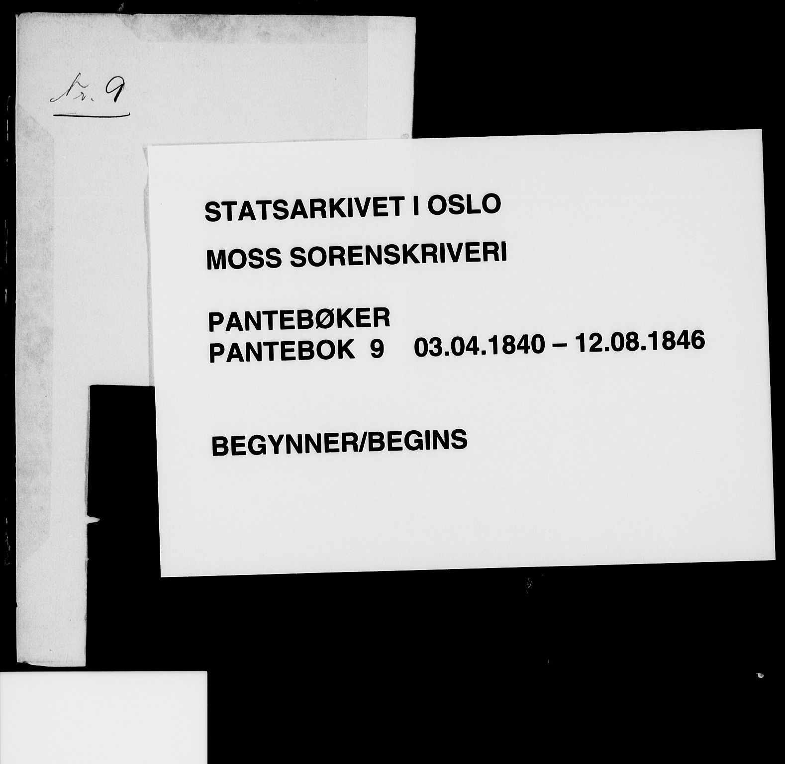 Moss sorenskriveri, AV/SAO-A-10168: Pantebok nr. 9, 1840-1846